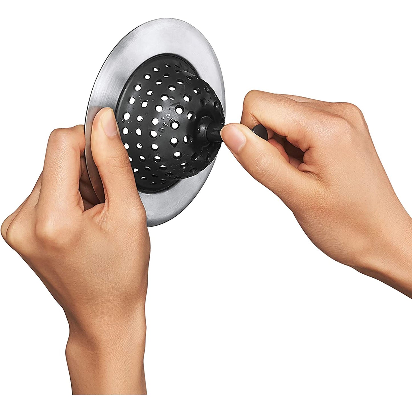 Stainless Steel and Silicone Sink Strainer - Silver