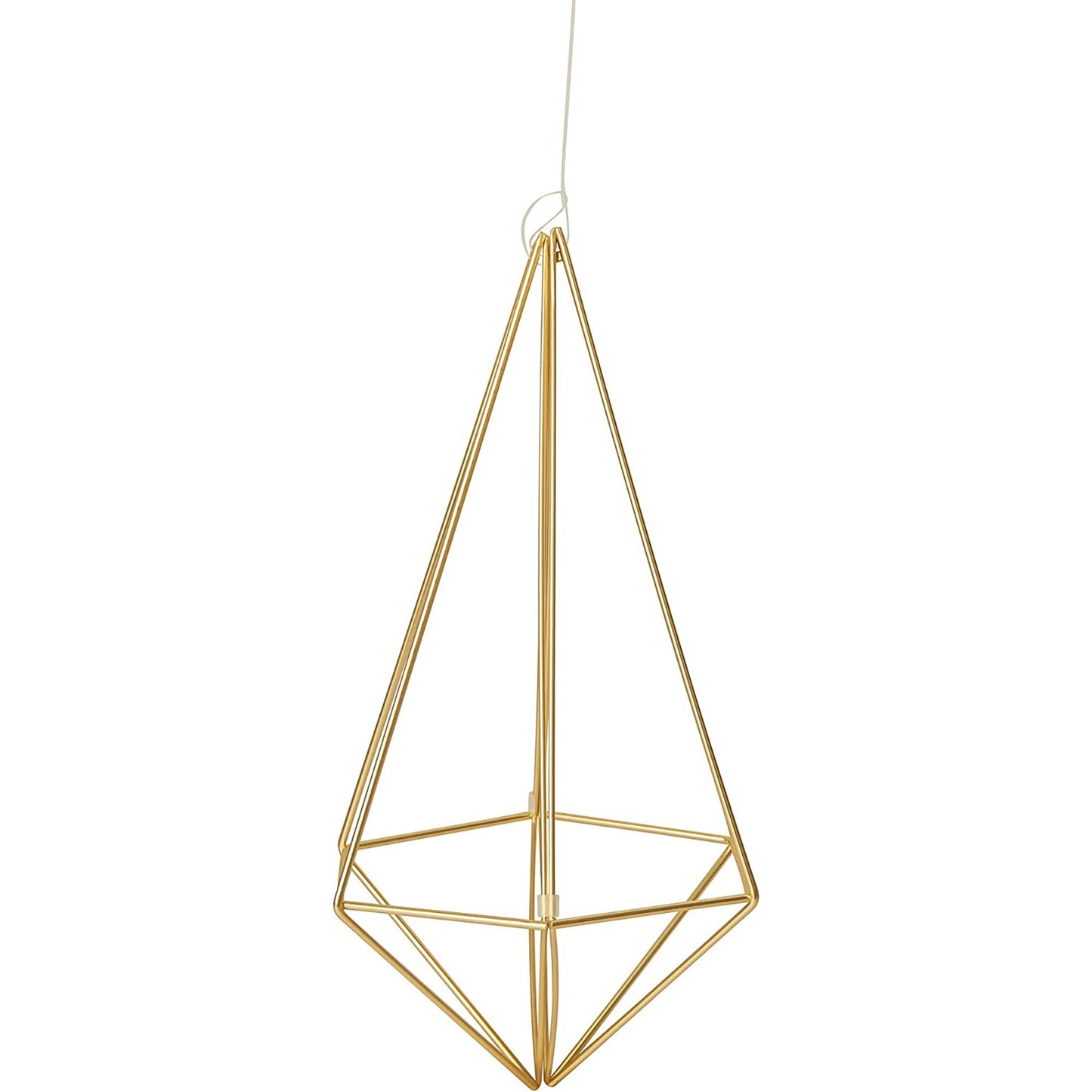 Geometric Sculptures Modern Metallic Wire Shapes Wall Decor Set of 6 - Matte Brass