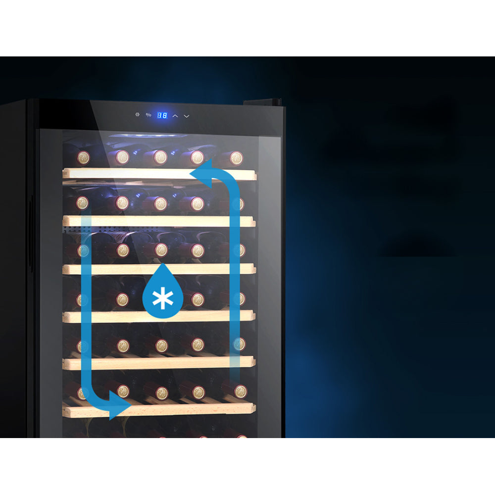 Wine Cooler Compressor Fridge Chiller Storage Cellar 51 Bottle Black