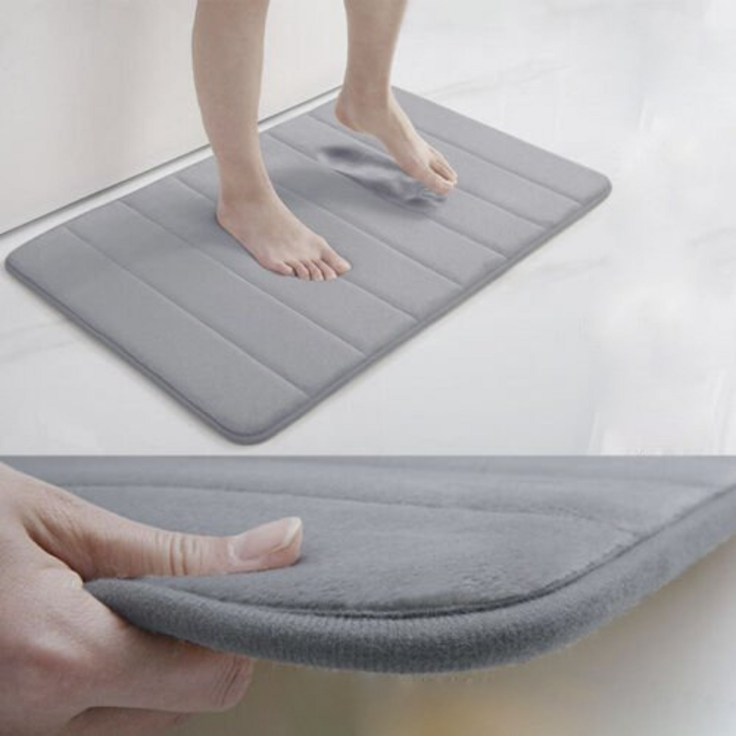 1pc Non-Slip Soft Absorbent Memory Foam Bath Mat Bathroom Bedroom Floor Tub Rug