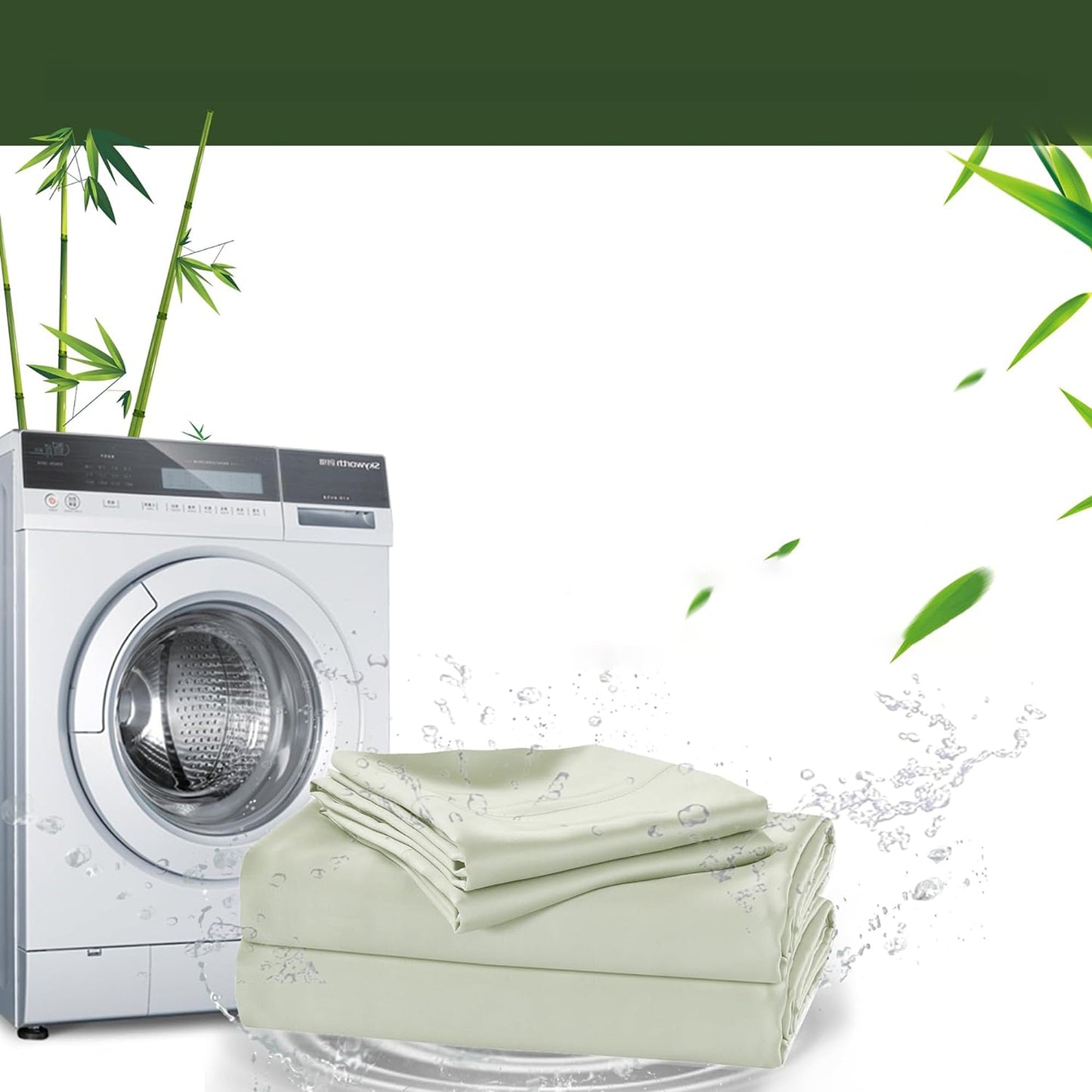 2 Pack Cooling Breathable Pillowcase with Envelope Closure - Sage Green