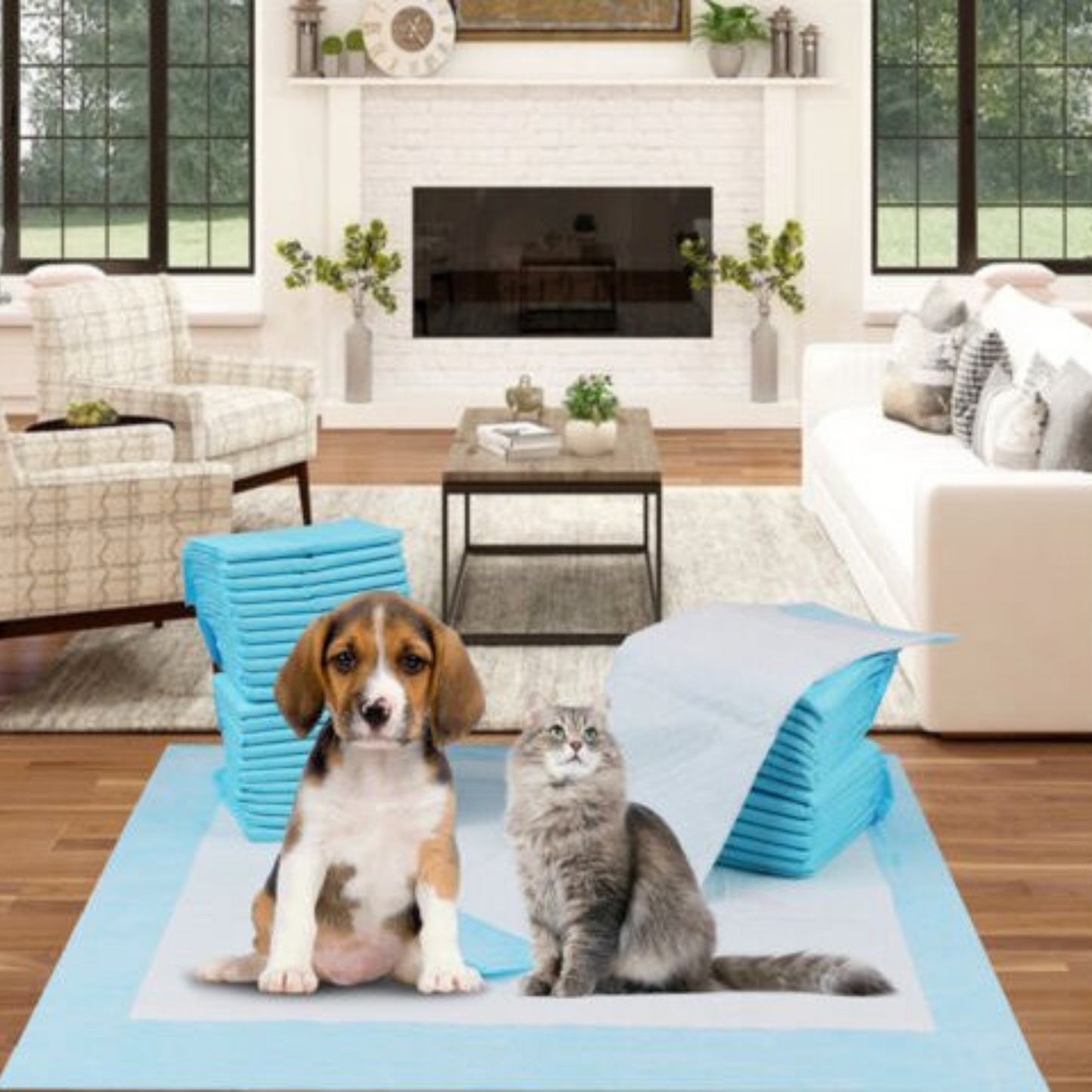 Super Absorbent Pet Toilet Training Pads 60x60cm for Puppy Dog Cat Indoor