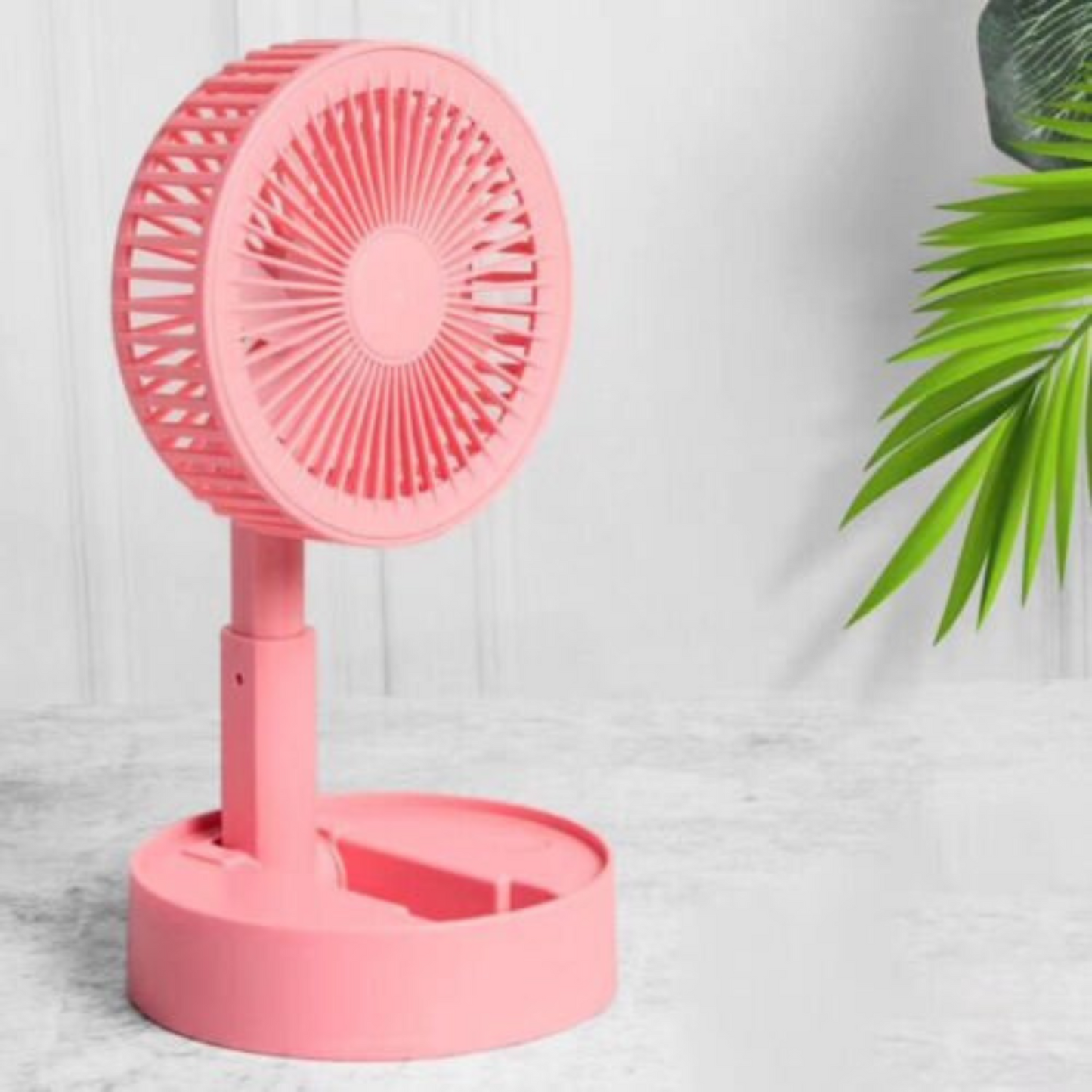USB Rechargeable Telescopic Foldable Fan 3 Speeds Portable Desk Floor Fan