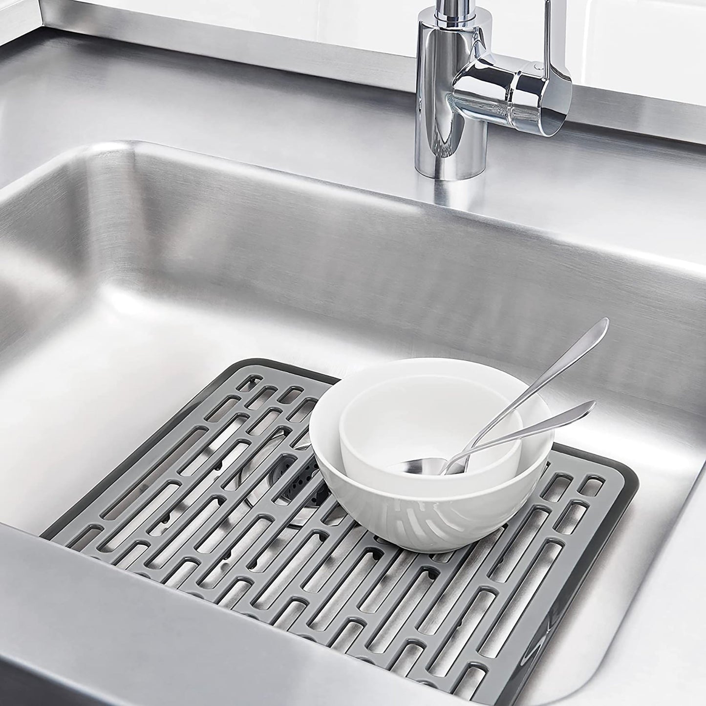 Small Sink Silicone Kitchen Mat - Grey