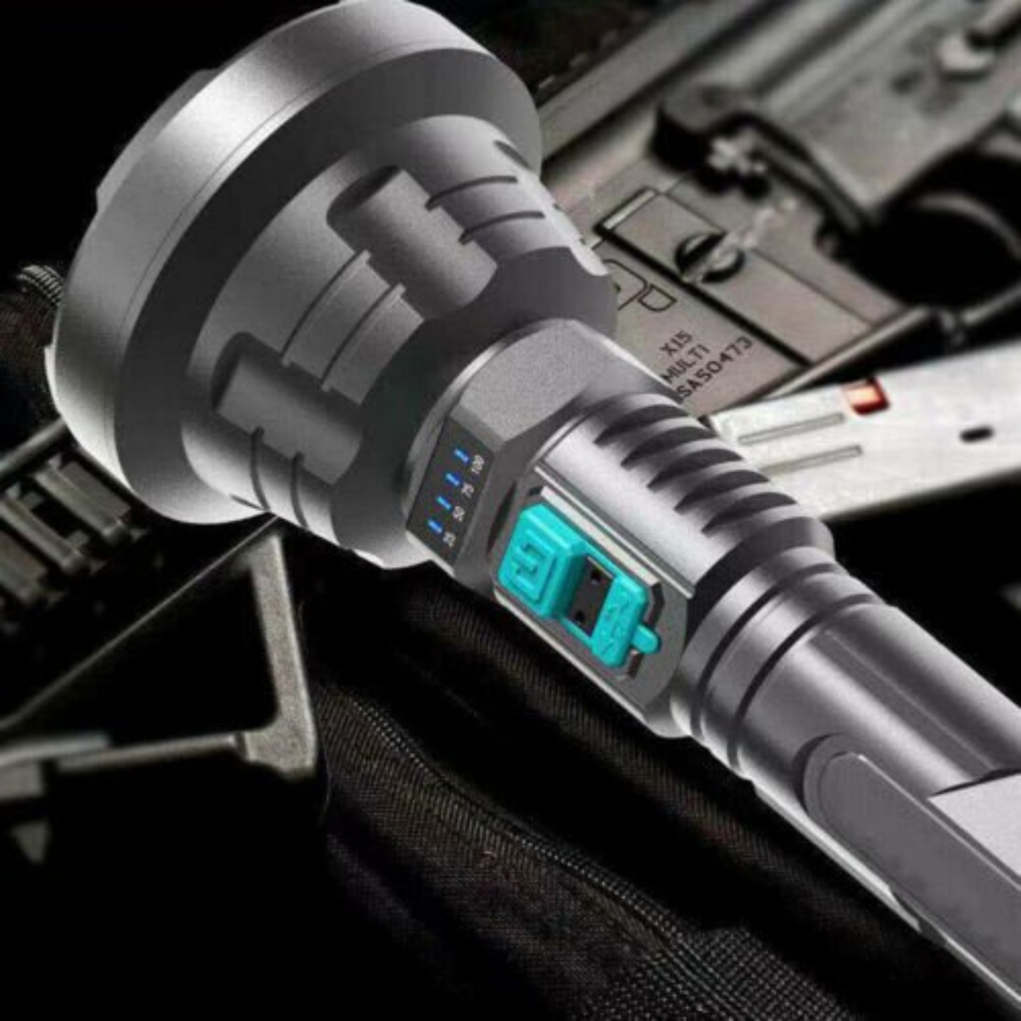 Super Bright 90000LM Tactical Flashlight USB Rechargeable LED Light