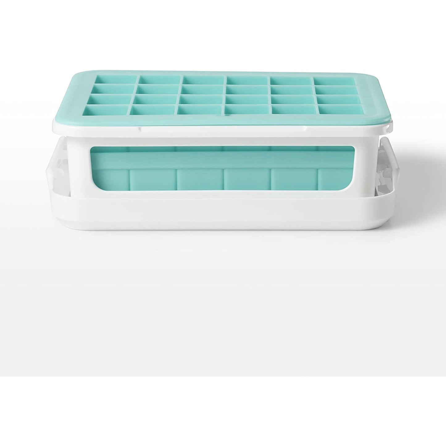 Covered Sturdy Plastic Ice Cube Tray Small Cubes - Small