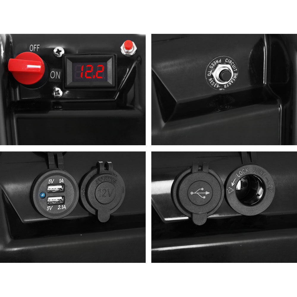 Universal Battery Box Camping Portable Large USB AGM - 12V