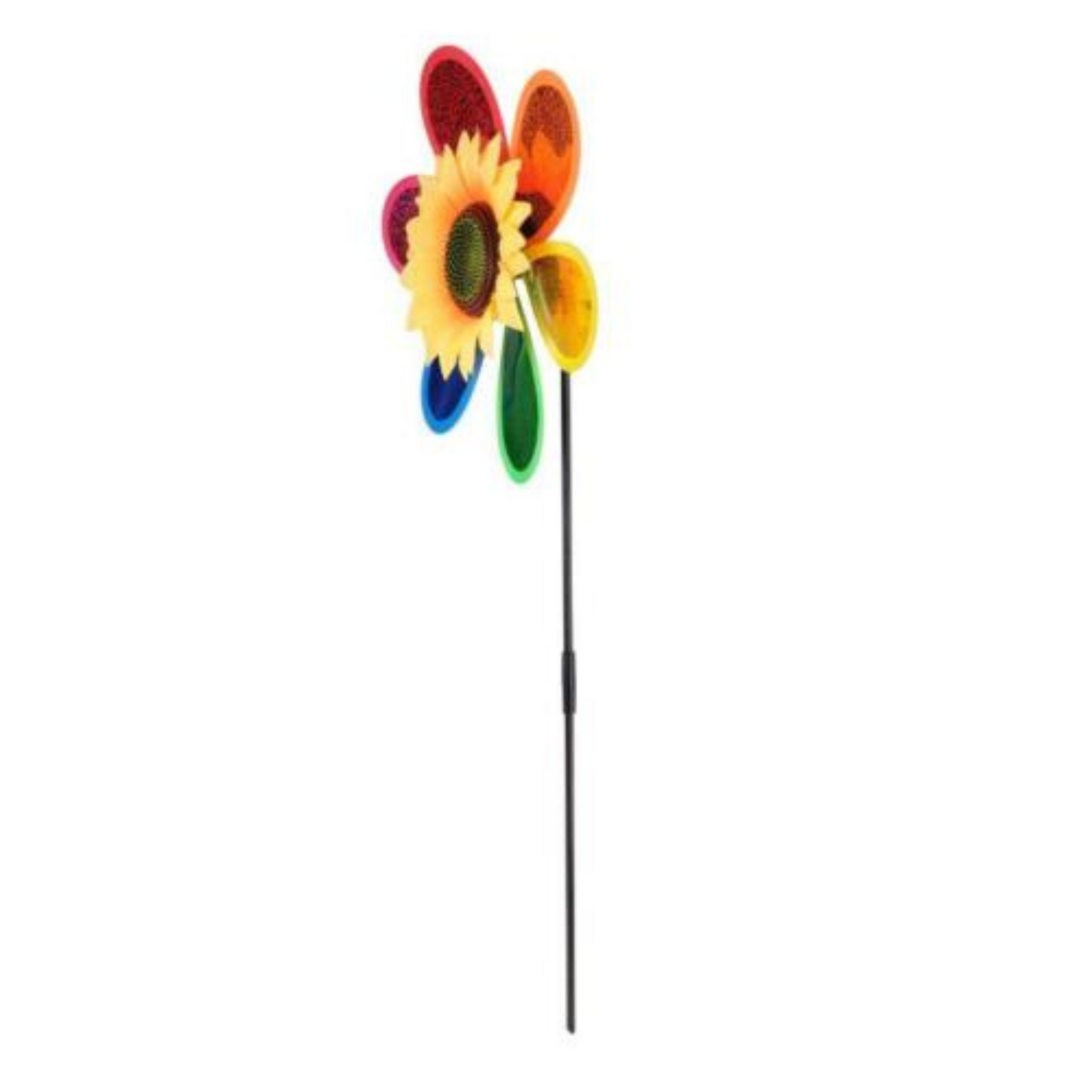 2pcs Colourful Sunflower Windmill Wind Spinner Pinwheel for Garden Yard Decor