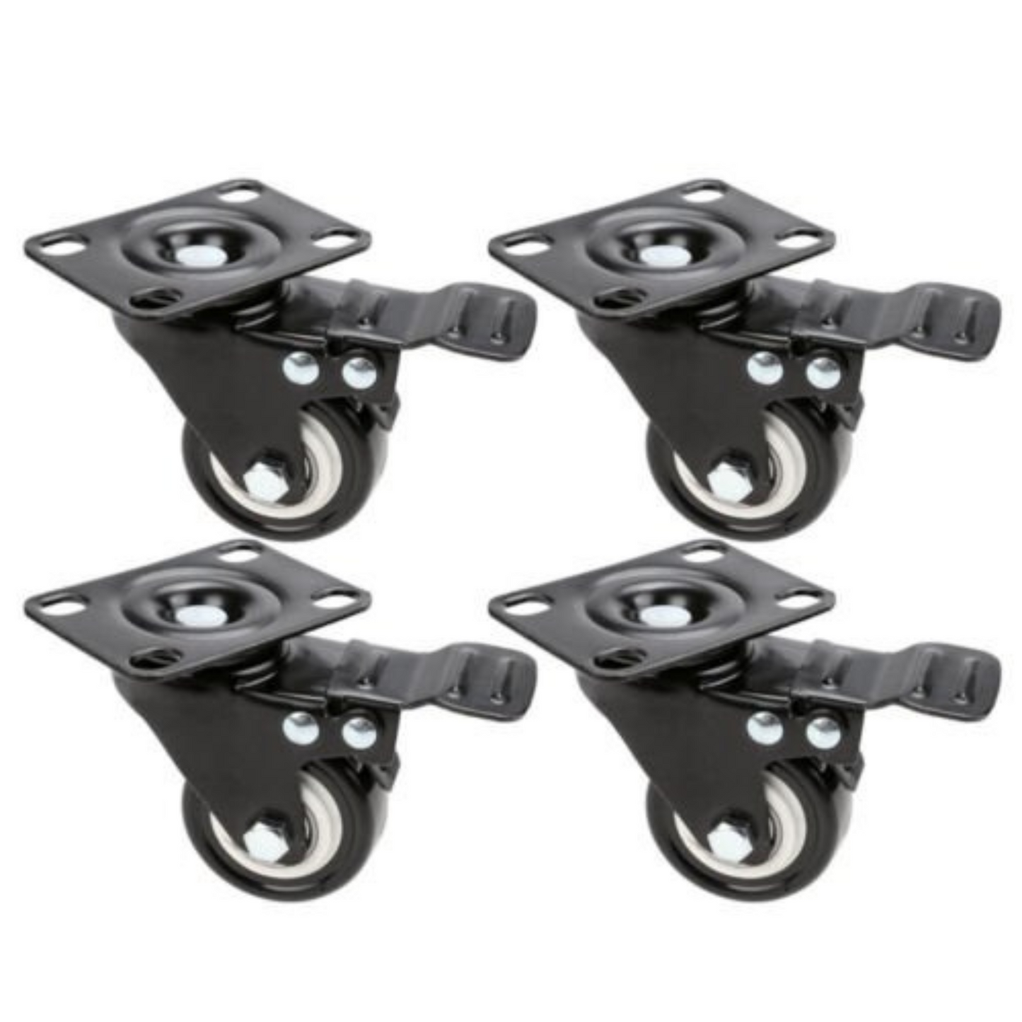 2 Inch Heavy Duty Caster Wheels Polyurethane Swivel Castors with Brake