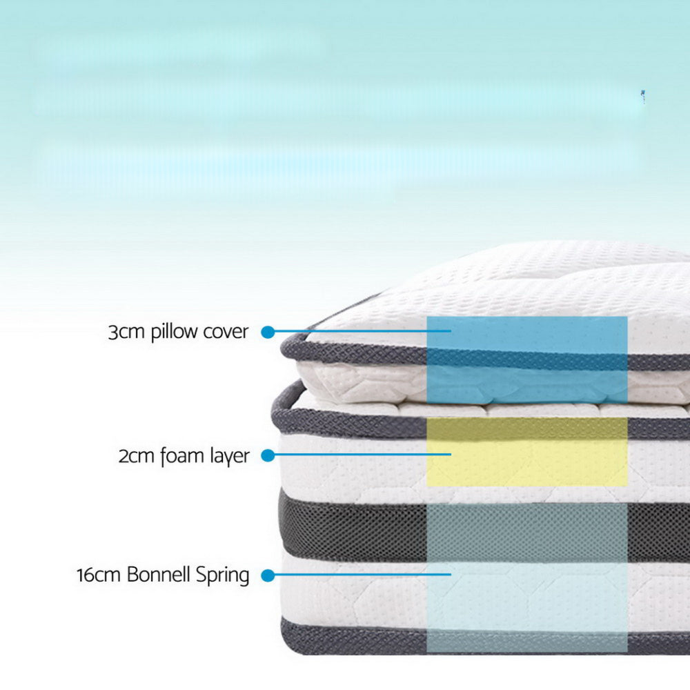 Bedding Bonnell Spring Mattress Topper - Single/King Single/ Double/Queen/King