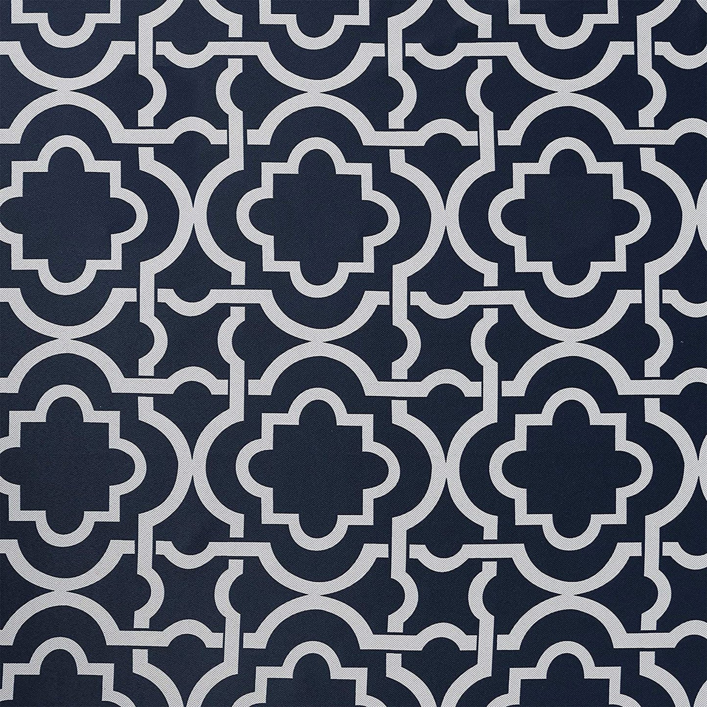 1PC Trellis Blackout Grommet Curtain Panel 40x95 Inch - Navy Blue