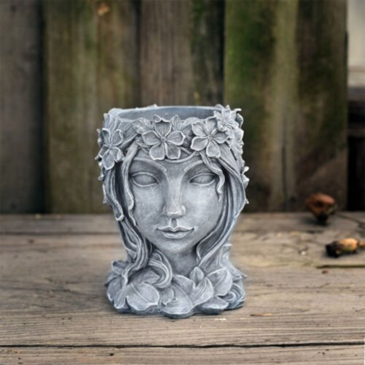 Resin Succulents Plant Pot Goddess Head Design Home Office Lady Face Planter