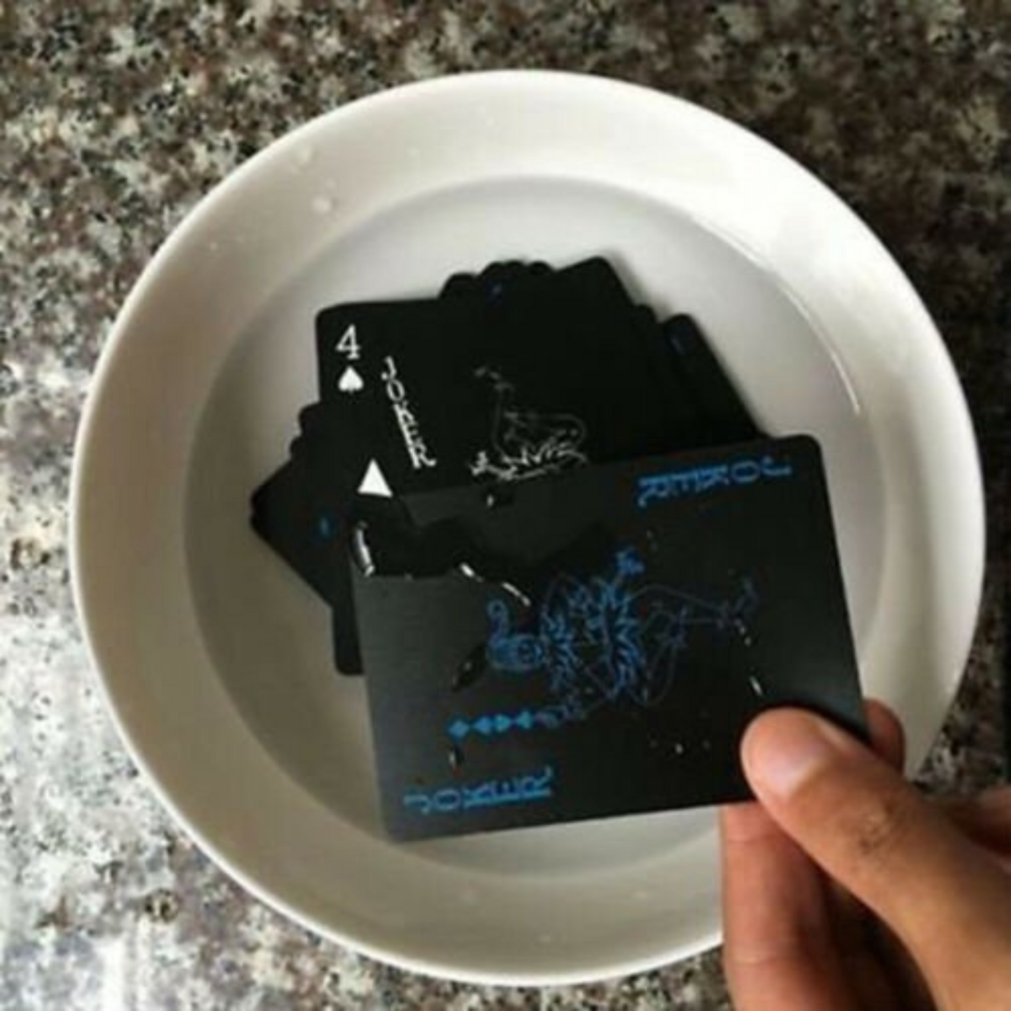 Waterproof Black PVC Poker Deck Plastic Magic Table Game Club Cards