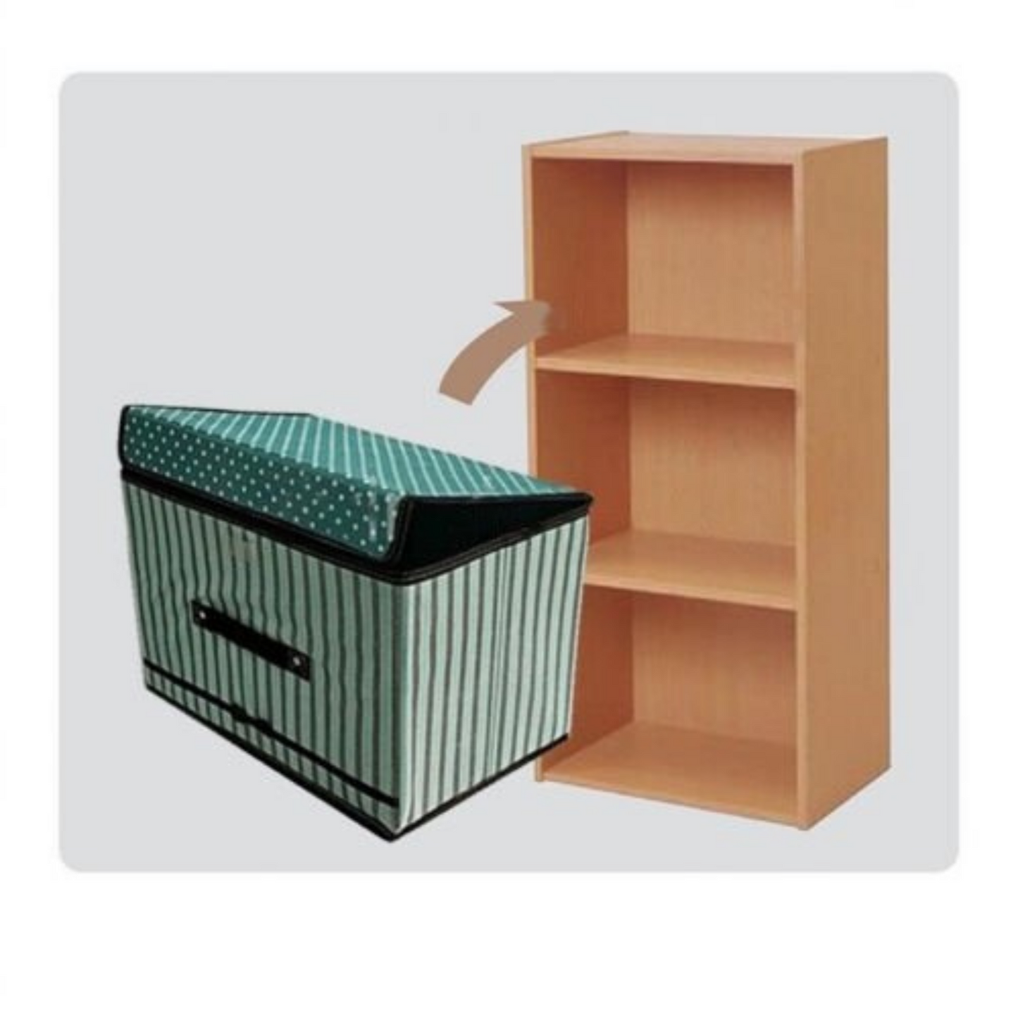 Foldable Storage Cube with Cover Fabric Toy Organizer Box