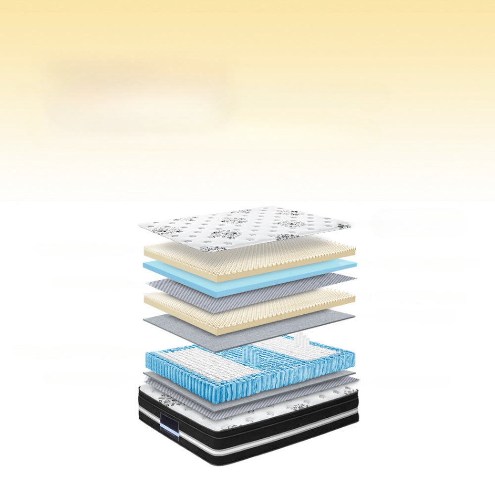 Mattress Bed Cool Gel Memory Foam Eurotop Pocket Spring - Single/King Single/Double/Queen/King