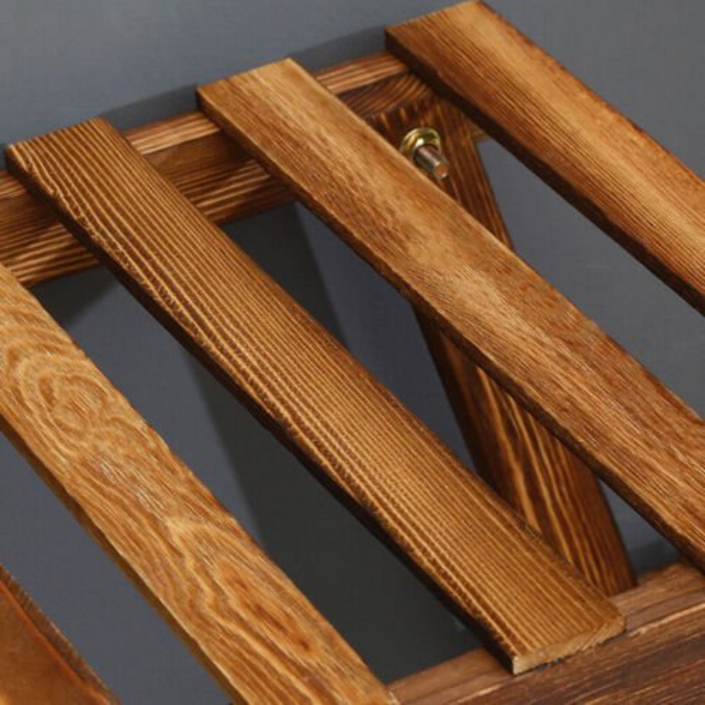Heavy Duty Triangle Wood Plant Stand Indoor Outdoor Flower Succulent Shelf
