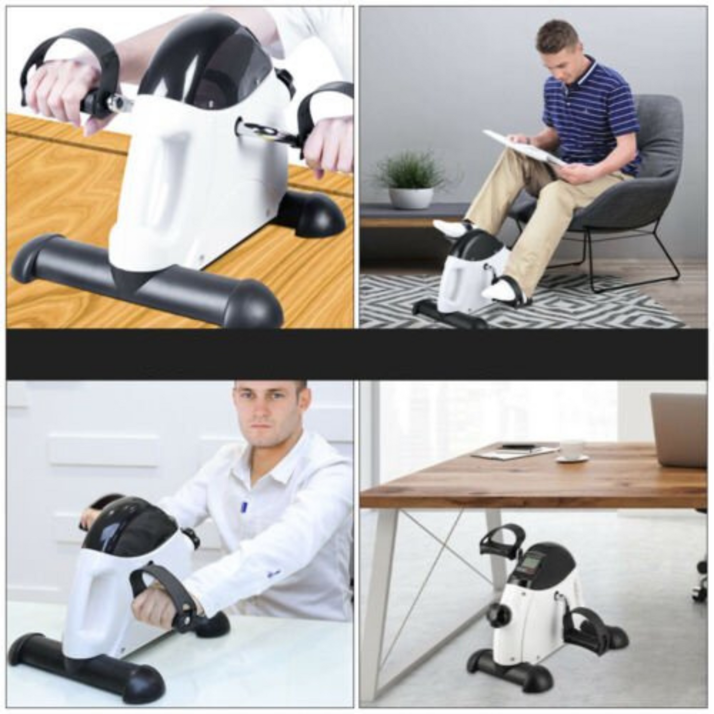 Portable Mini Pedal Exerciser Exercise Machine for Leg and Arm Workout