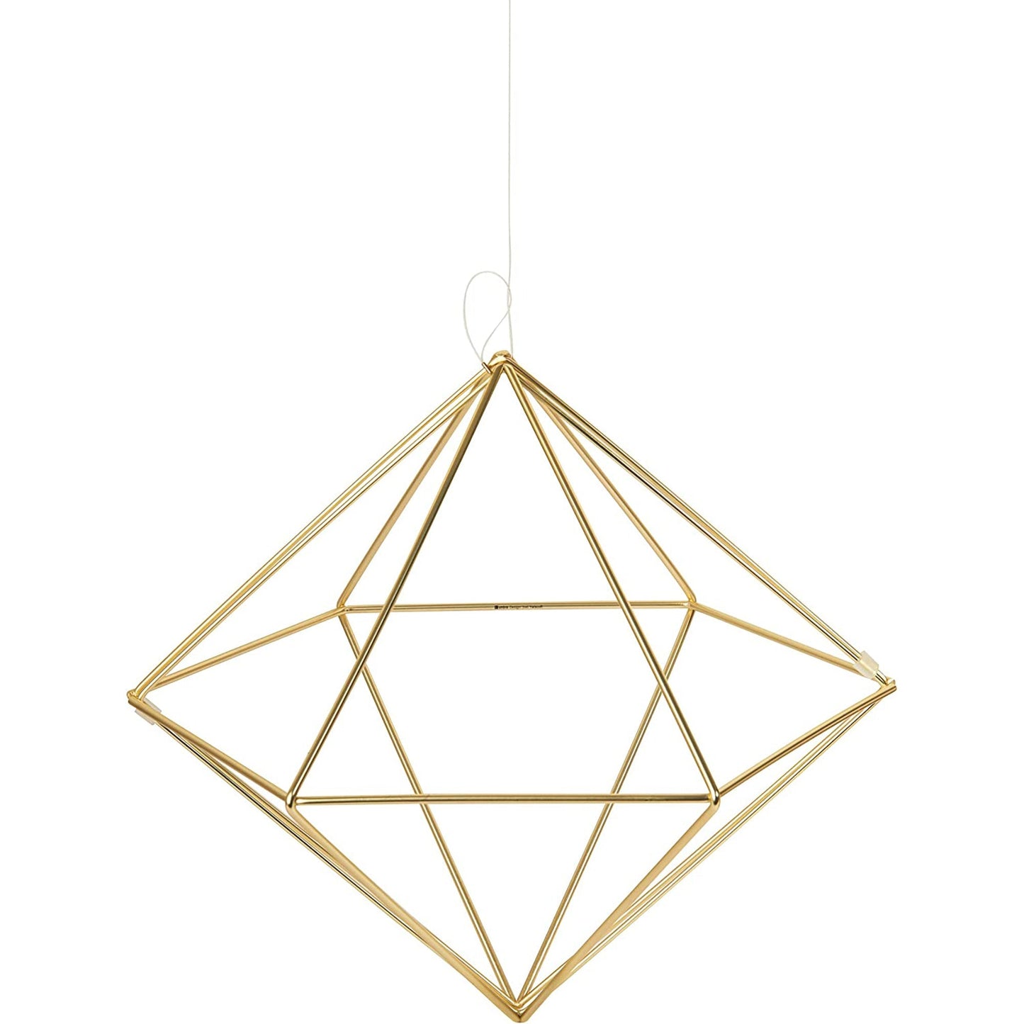 Geometric Sculptures Modern Metallic Wire Shapes Wall Decor Set of 6 - Matte Brass