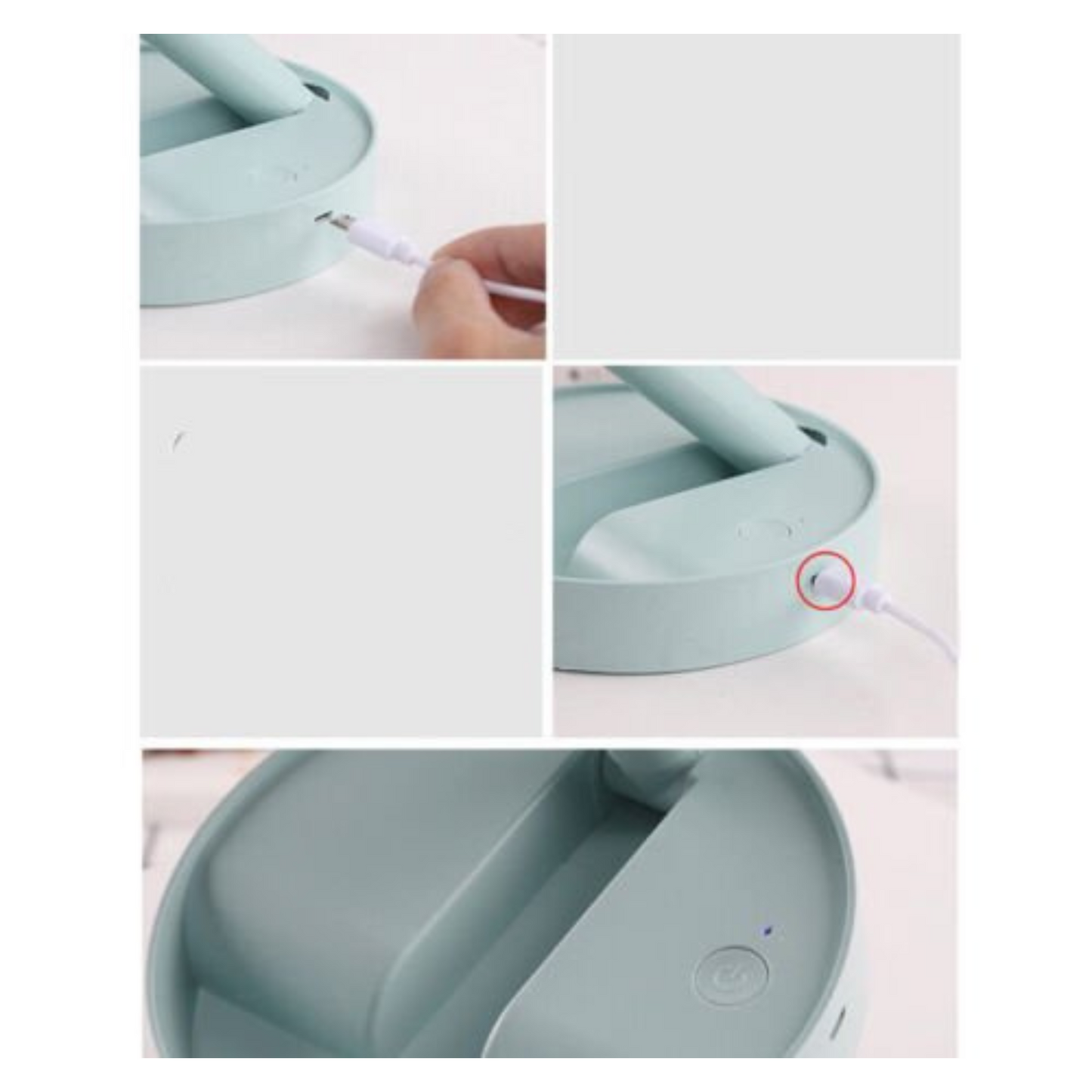 USB Rechargeable Telescopic Foldable Fan 3 Speeds Portable Desk Floor Fan