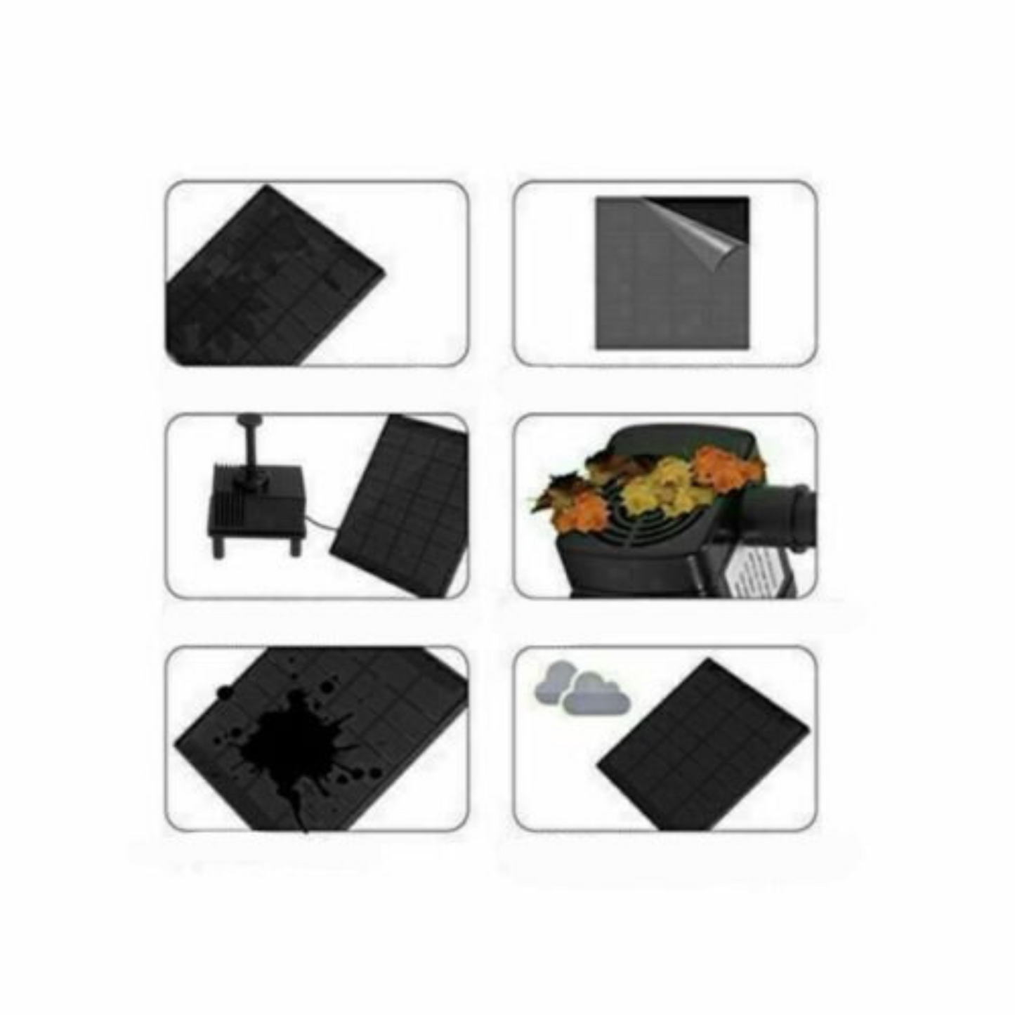180LH Solar Panel Powered Water Feature Pump for Garden Pool Pond Aquarium Fountain