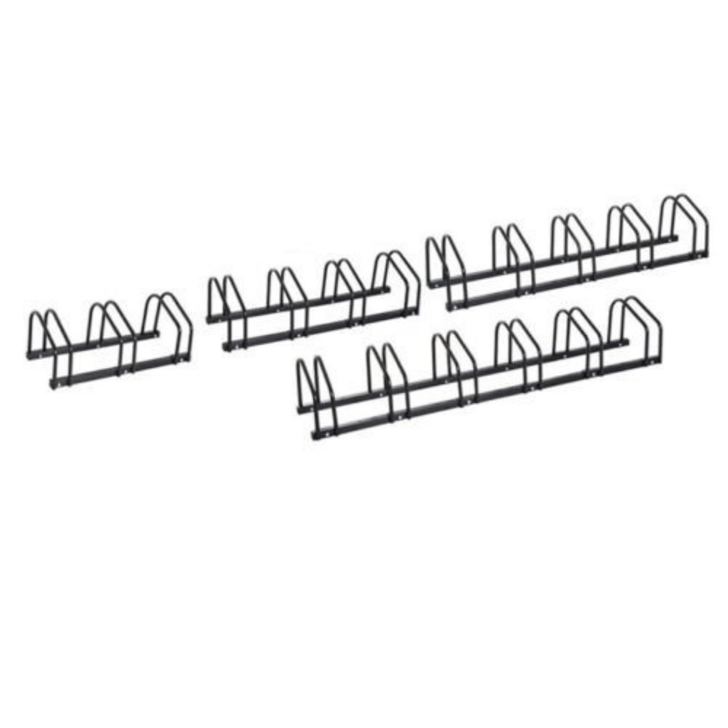 Portable Bike Floor Parking Rack Instant Storage Stand for 3 to 6 Bicycles