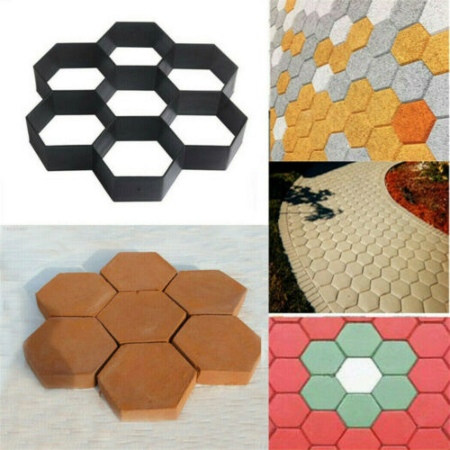 Concrete Paving Patio Mold Garden Path Maker Driveway Walk Road Stone Mould