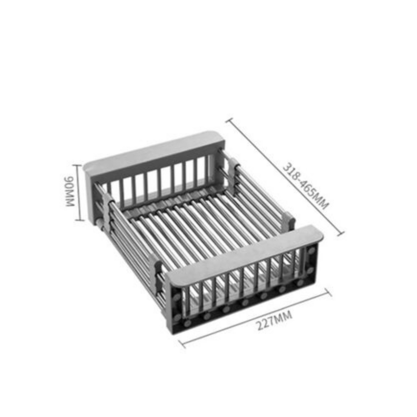 Stainless Steel Sink Storage Rack Kitchen Drain Basket Holder Strainer Organizer