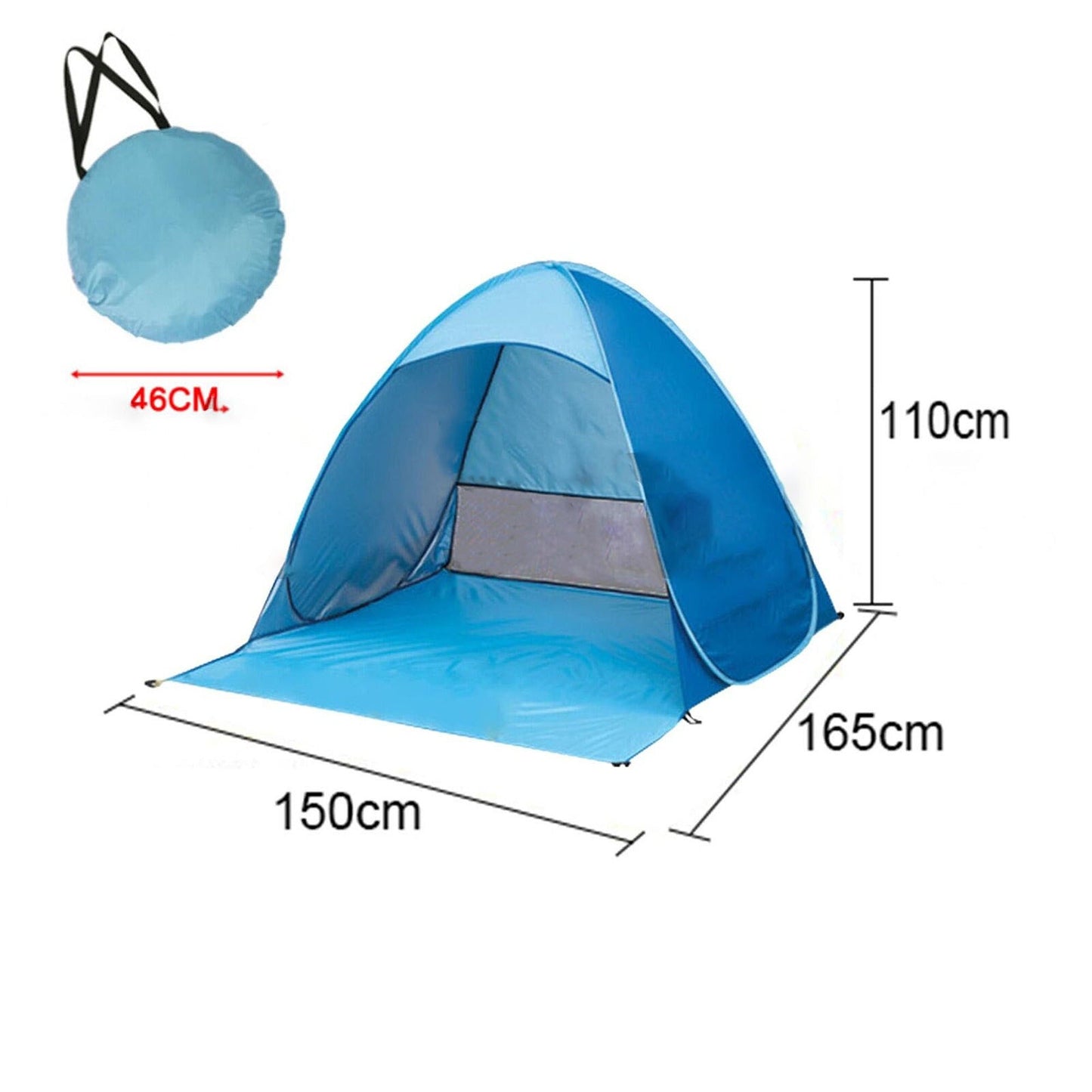 UV Protection Pop Up Beach Canopy Mesh Sun Shade Shelter for Camping