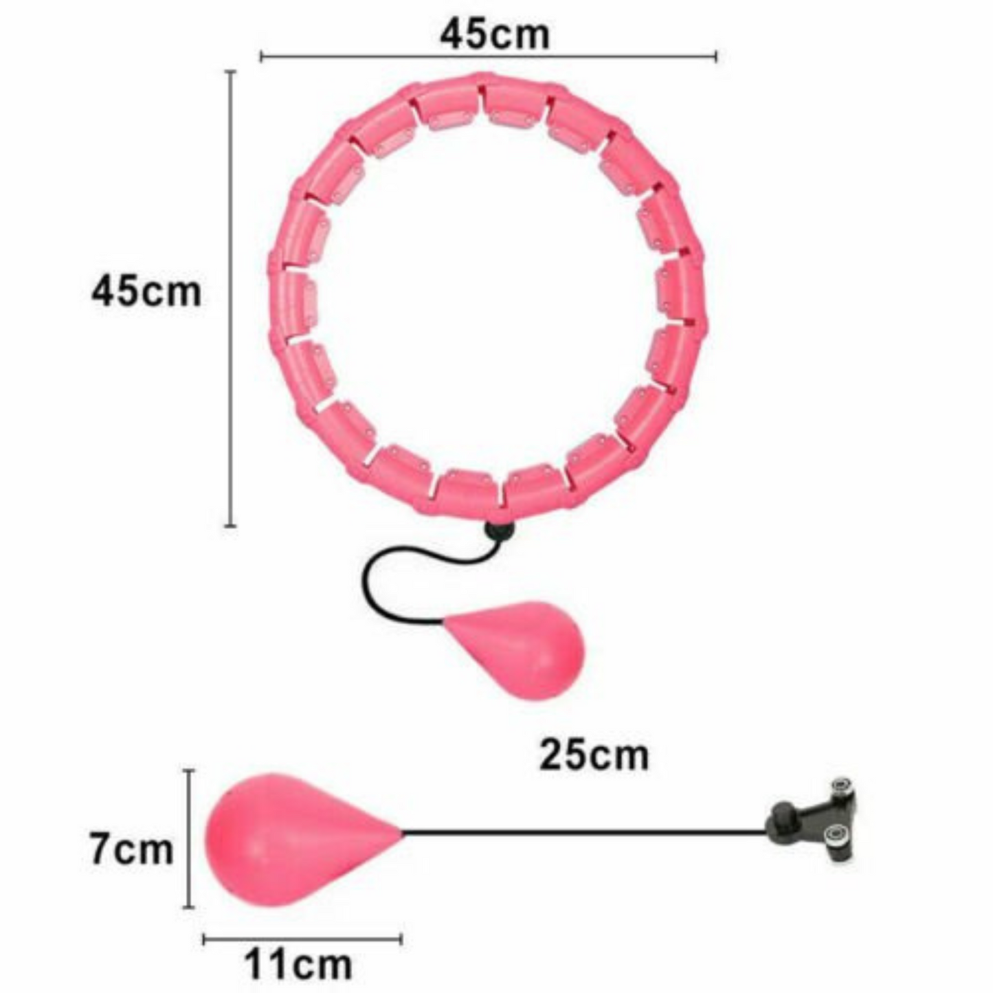 24 Knots Smart Hula Hoop Detachable Fitness Weighted Hoola Hoops