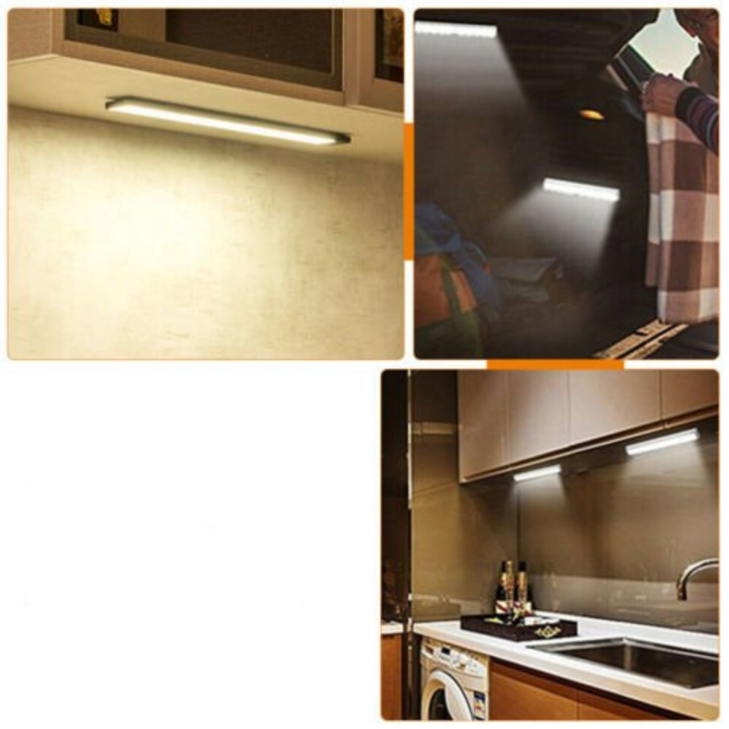 Wireless LED Motion Sensor Under Cabinet Light Kitchen Counter Night Lamp
