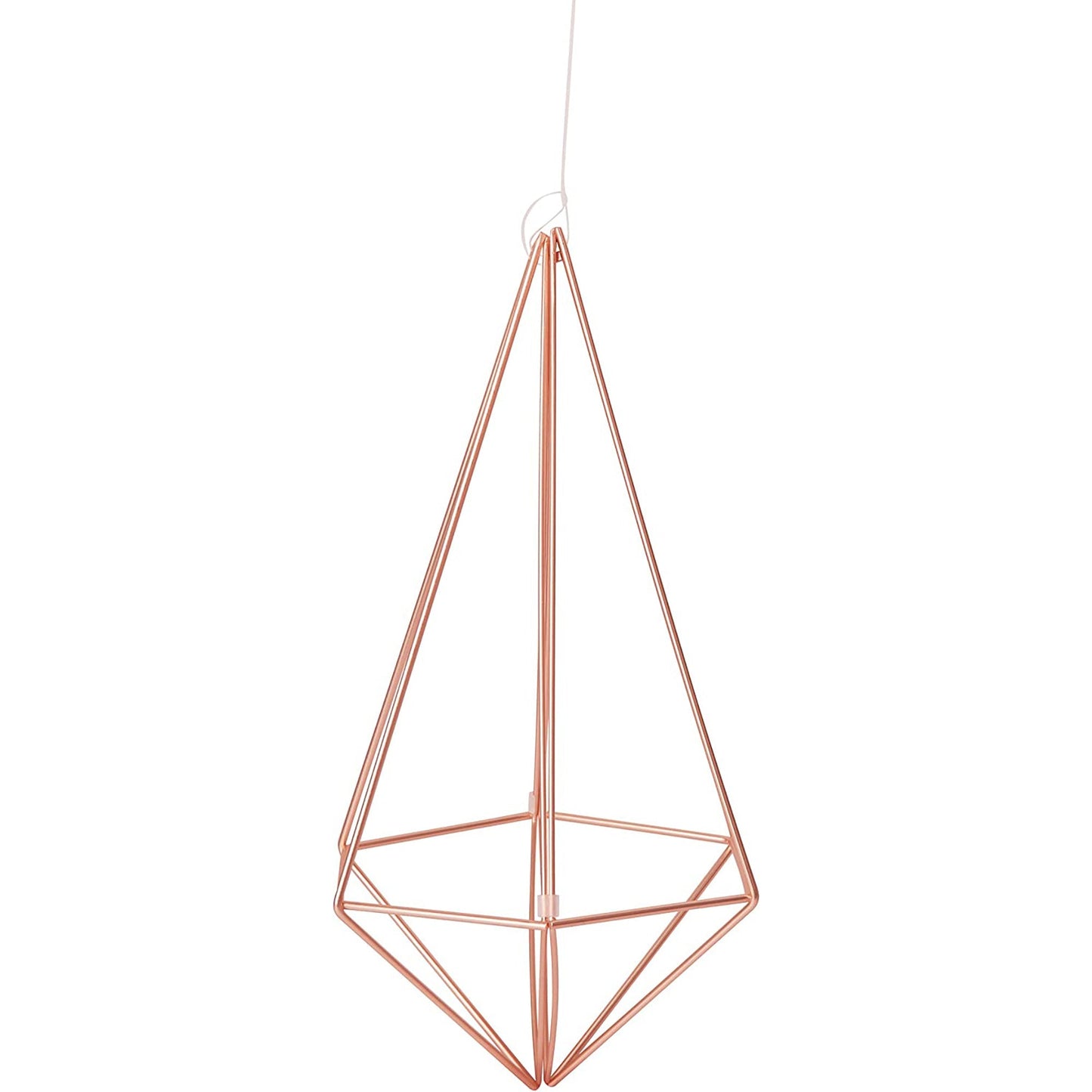 Geometric Sculptures Modern Metallic Wire Shapes Wall Decor Set of 6 - Copper