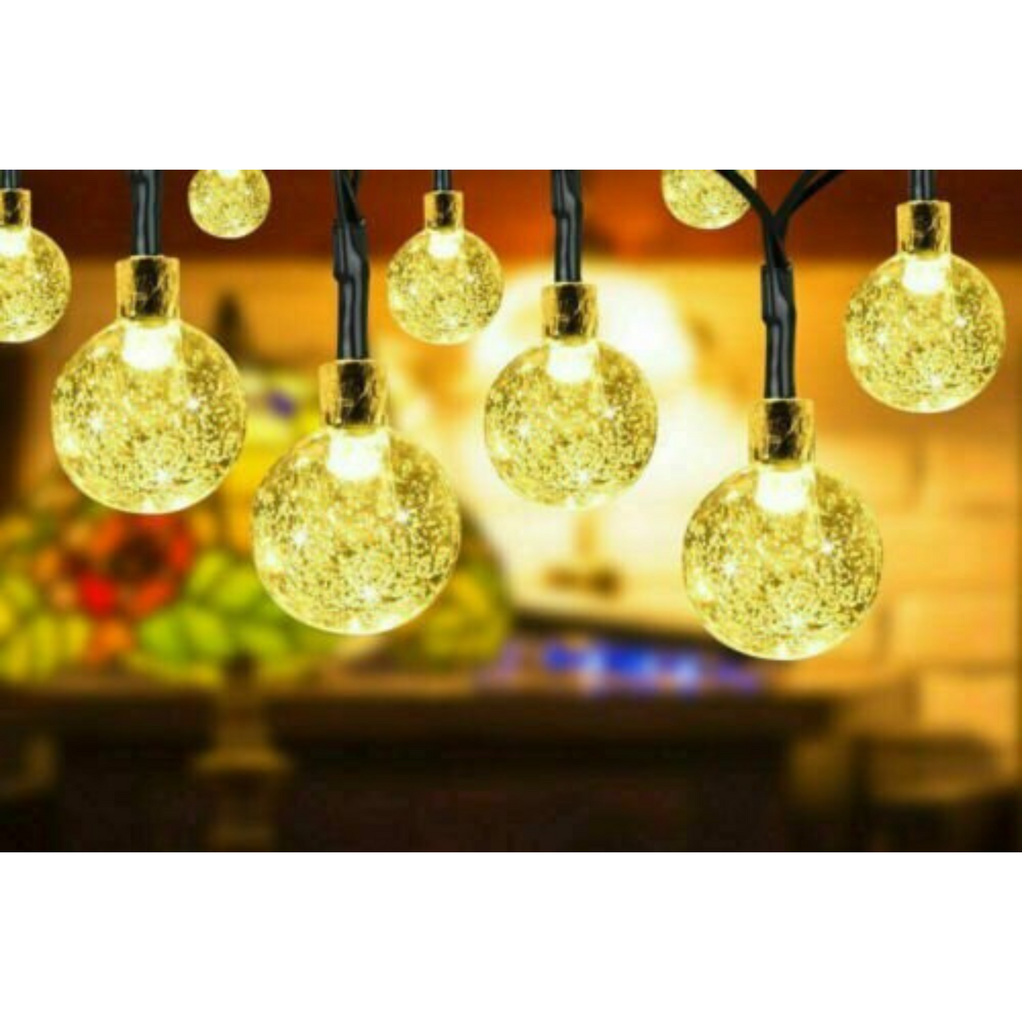 Solar Globe String Lights 100 to 200 LED Fairy Outdoor Festoon for Garden Party