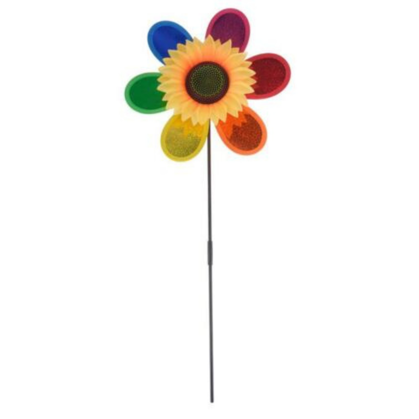 2pcs Colourful Sunflower Windmill Wind Spinner Pinwheel for Garden Yard Decor