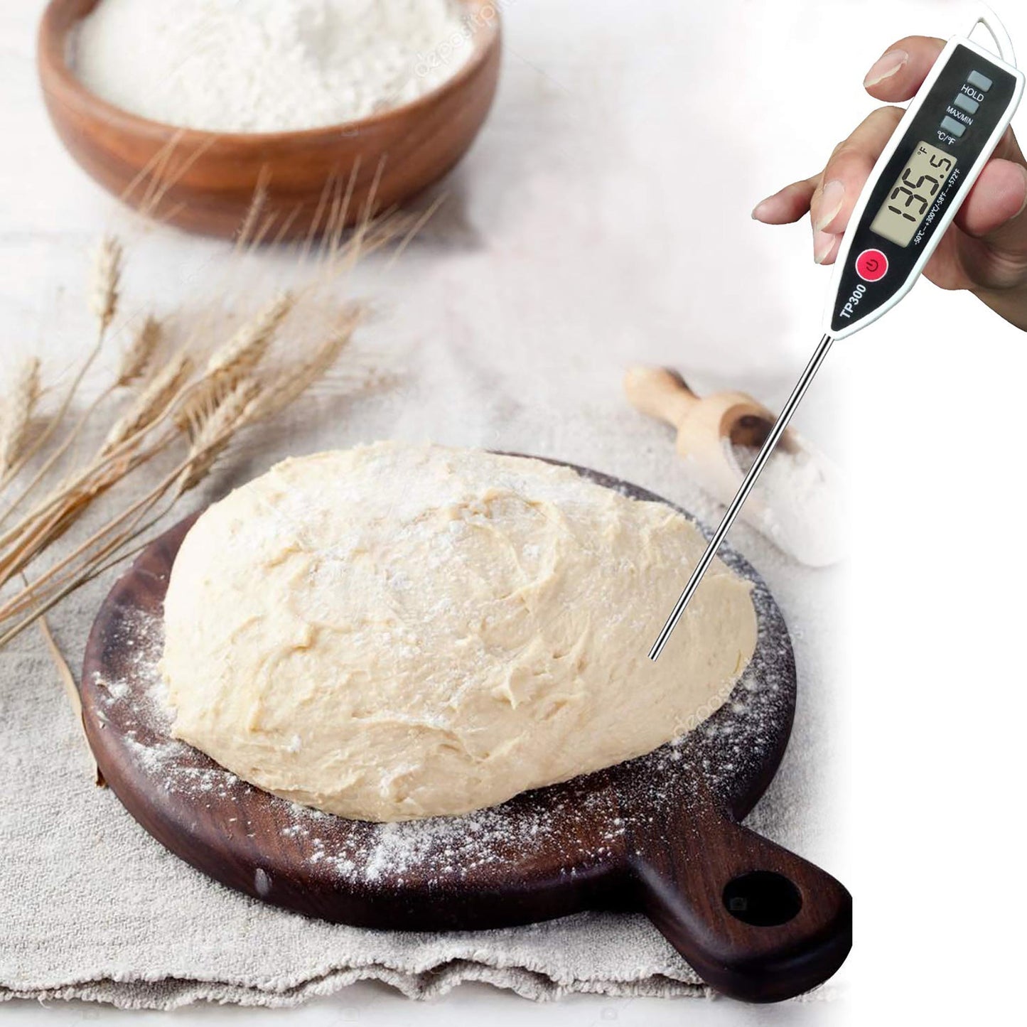 Fast Reading Digital Food Thermometer for Baking Meat Grilling Roasting