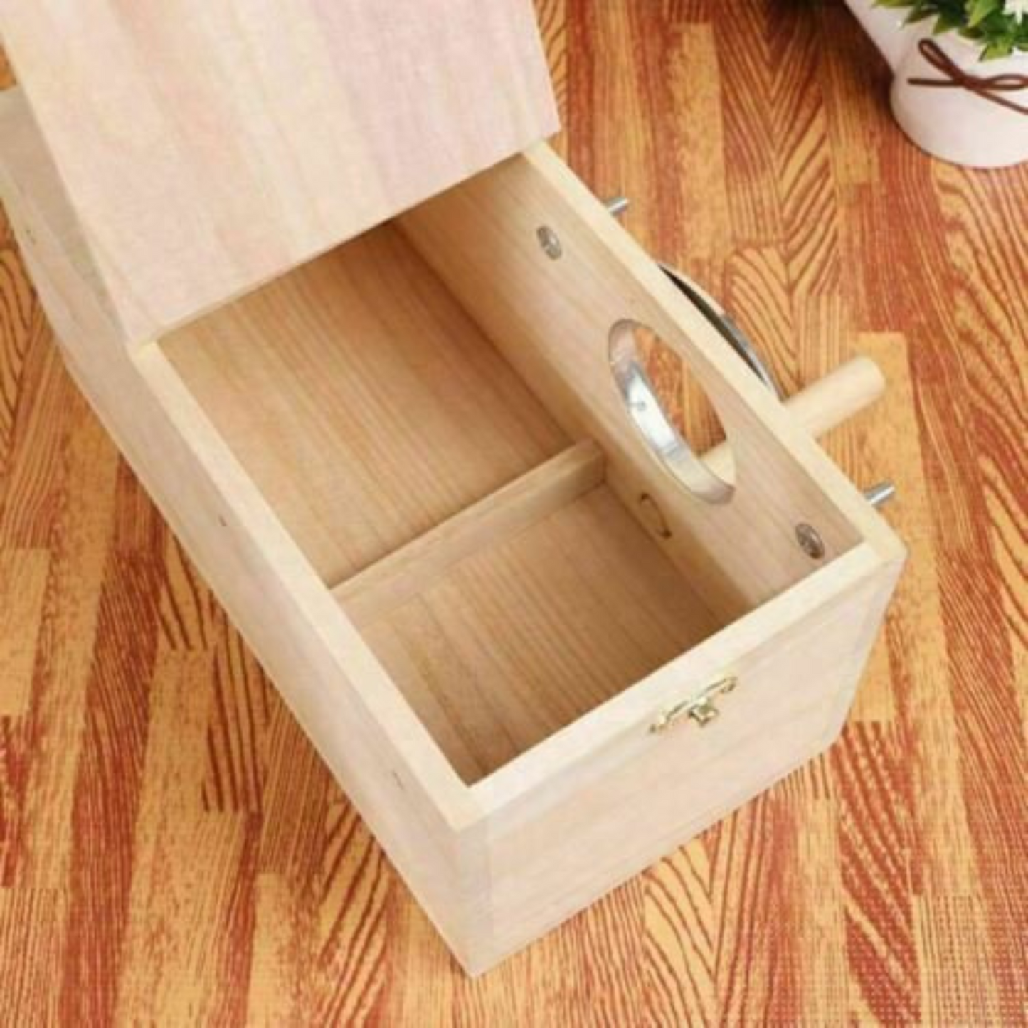 Parrot Breeding Wooden Nest Box Small Bird Budgie House Cage Home