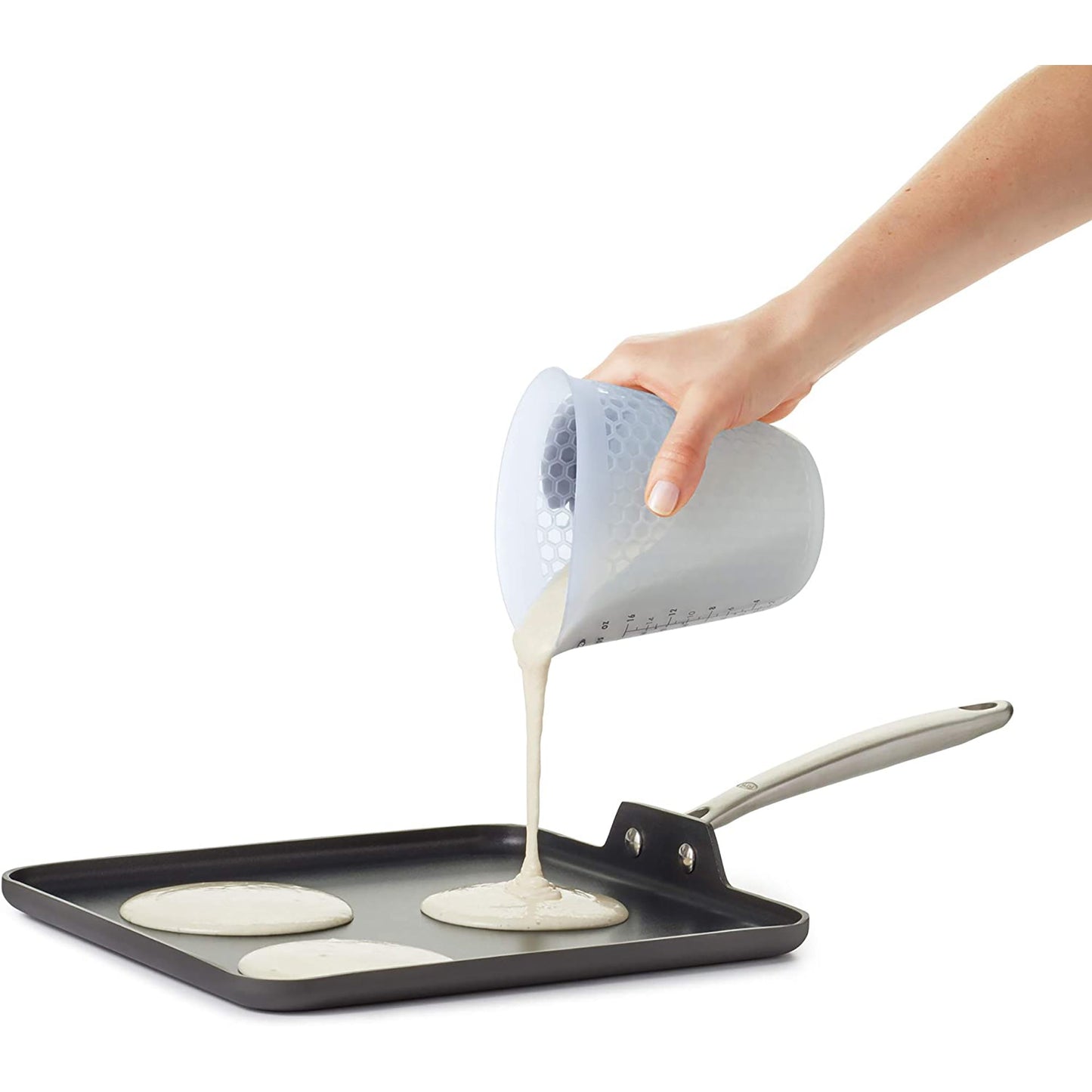 Silicone Clear Squeeze and Pour Measuring Cup 500 ML - White