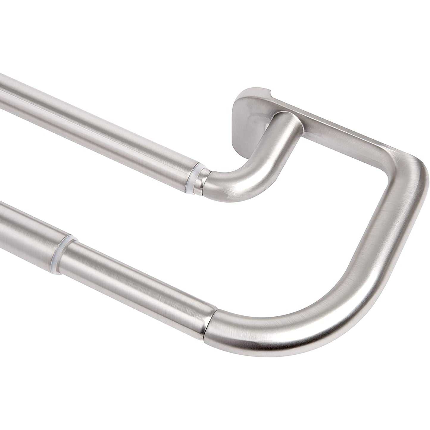 Twilight Room-Darkening Double Curtain Rod for Window 28 To 48 Inch - Matte Nickel