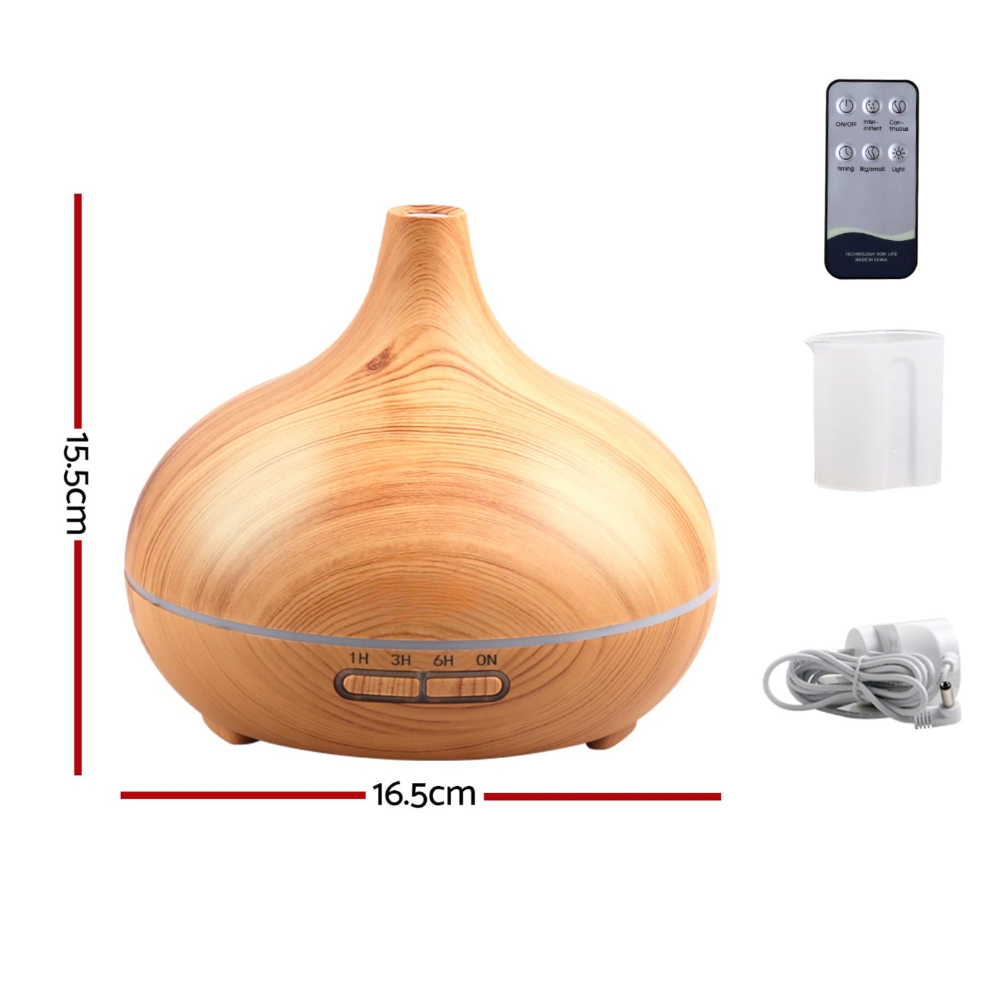 300ml 4 in 1 Aroma Diffuser - Light Wood