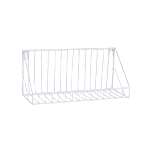 White Industrial Wall DIY Storage Rack Floating Metal Wire Shelf Unit