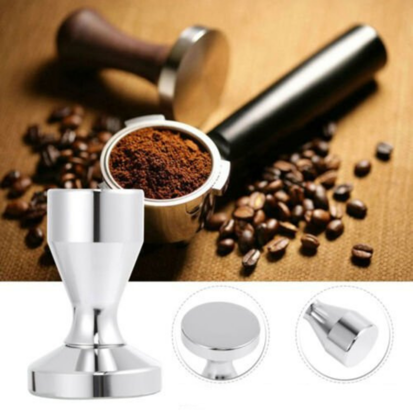 51MM Coffee Tamper Polished Stainless Steel Espresso Barista Tool