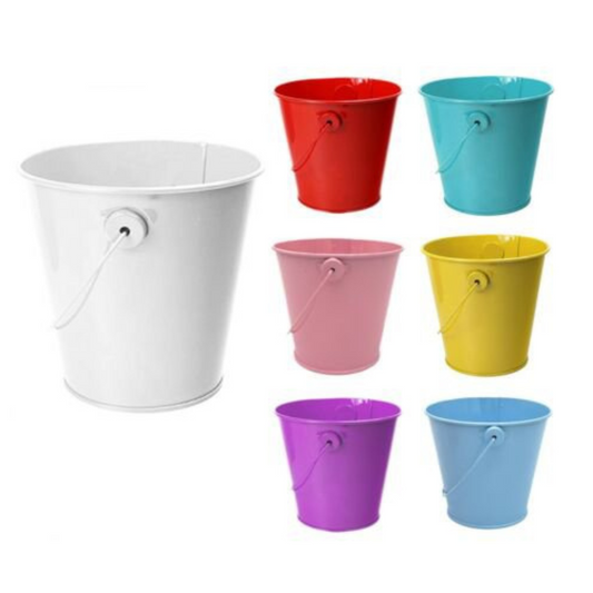 1pc Small Metal Bucket with Handles Mini Tins Pails for Wedding Party Candy Plants