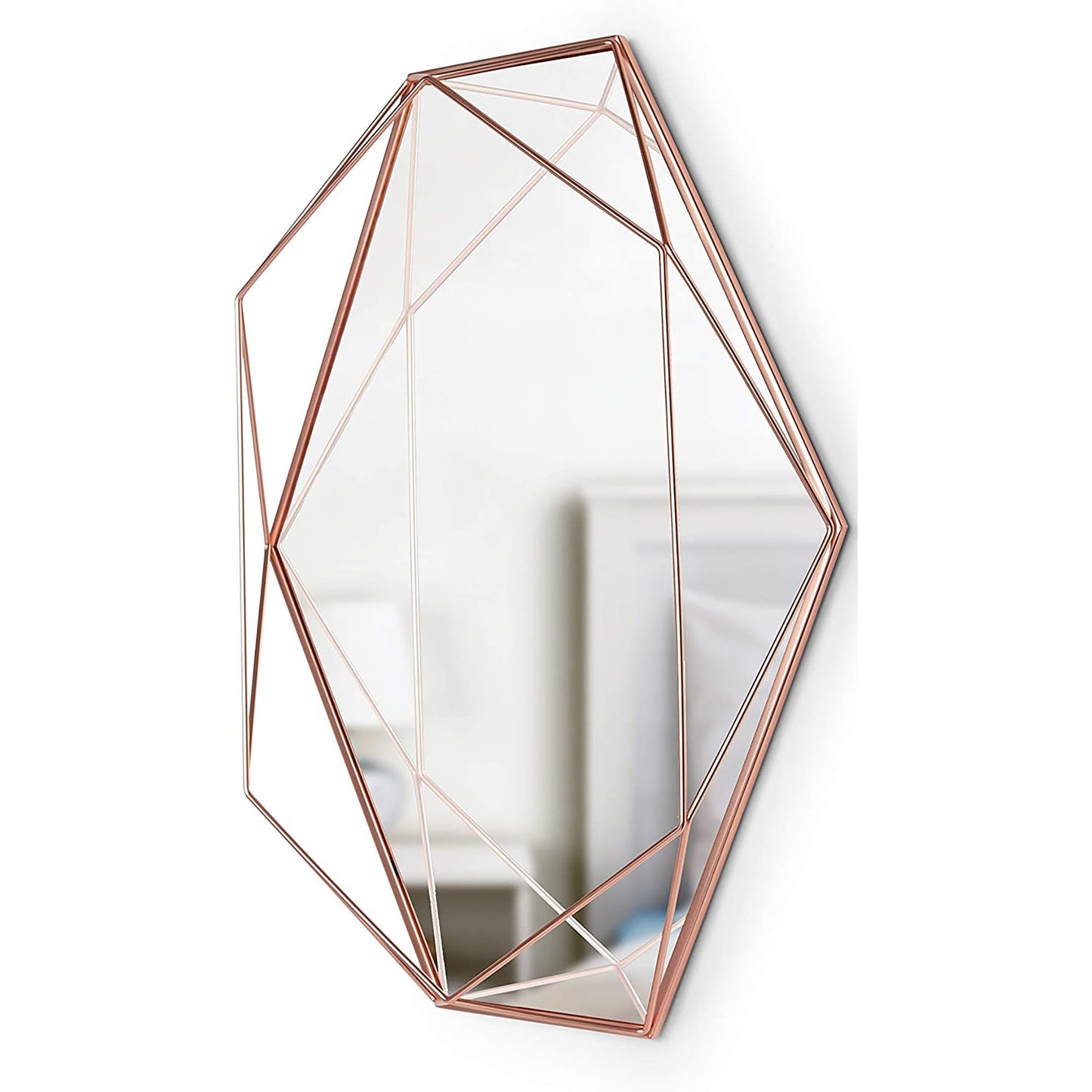 Modern Geometric Shaped Oval Wall Mirror Home Decor - Copper