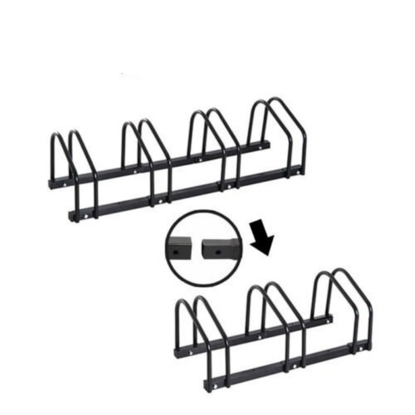 Portable Bike Floor Parking Rack Instant Storage Stand for 3 to 6 Bicycles