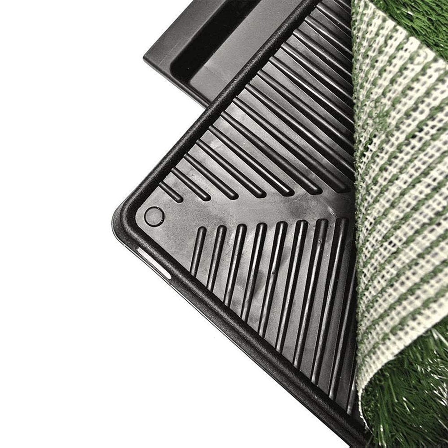 Indoor Dog Potty Training Toilet with Large Grass Mat Tray