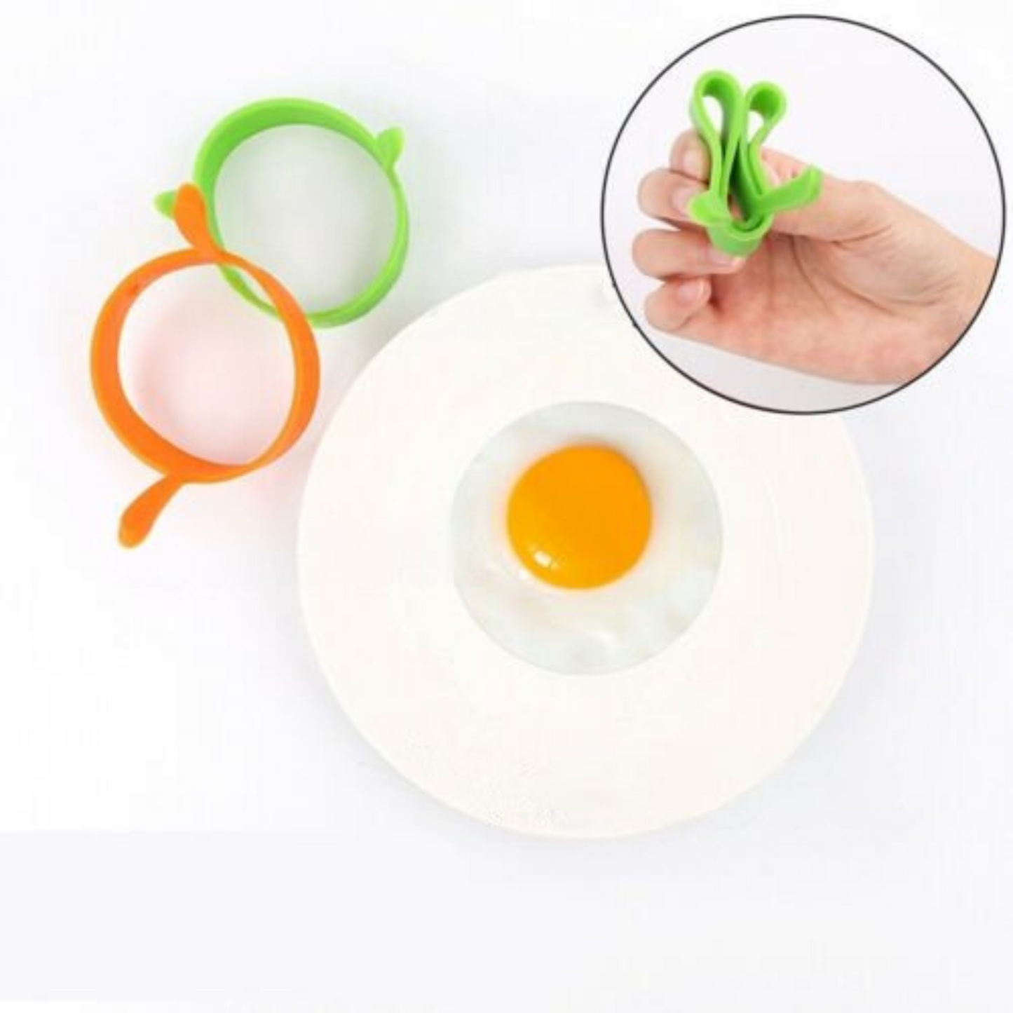 4pcs Silicone Egg Rings Non Stick Kitchen Baking Tools for Pancakes