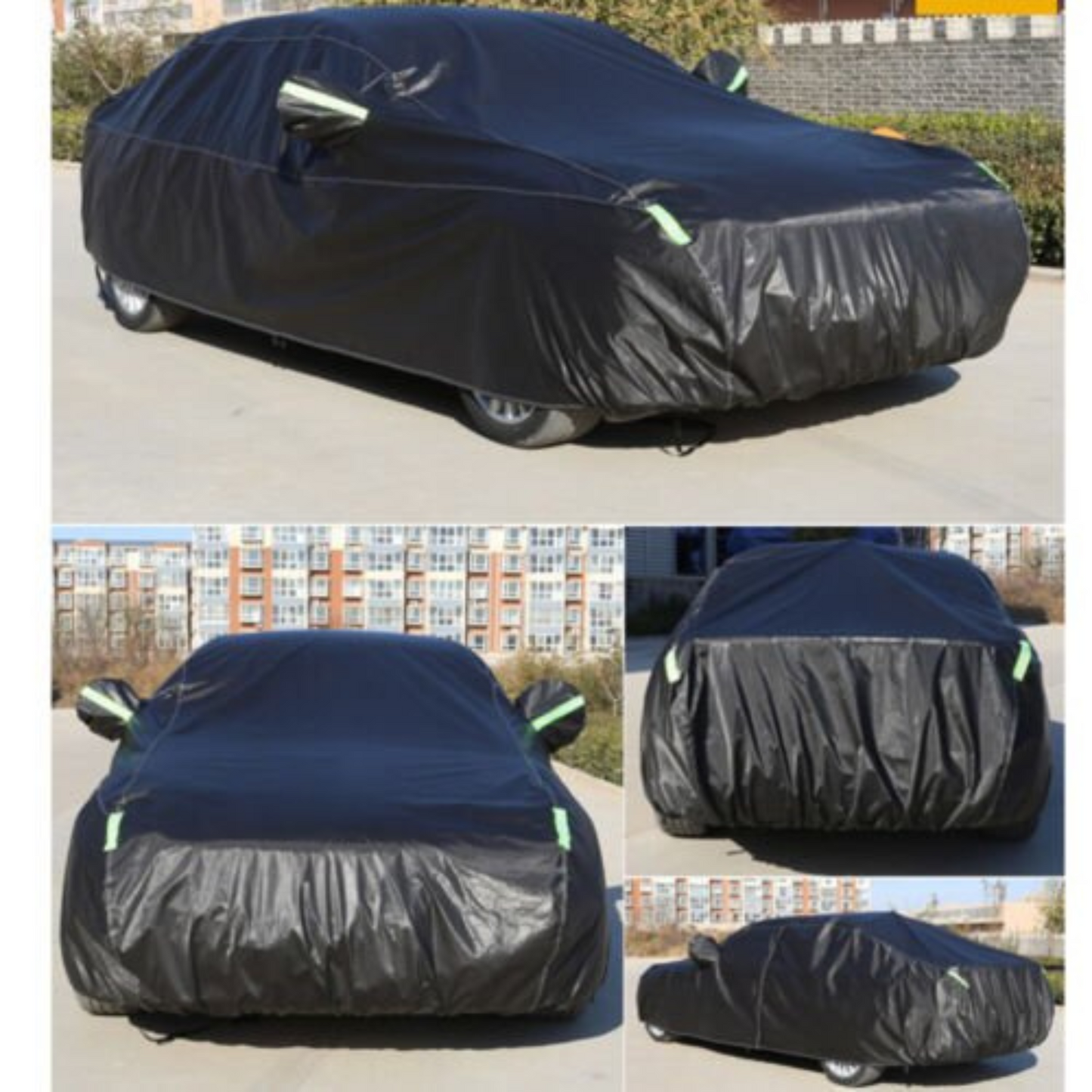 190T Waterproof Sedan Car Cover Full Coverage UV Sun Rain Protection