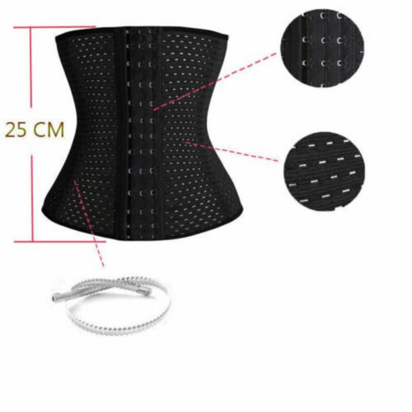 Black Women Waist Trainer Tummy Cincher Girdle Belt Slimming Body Shaper