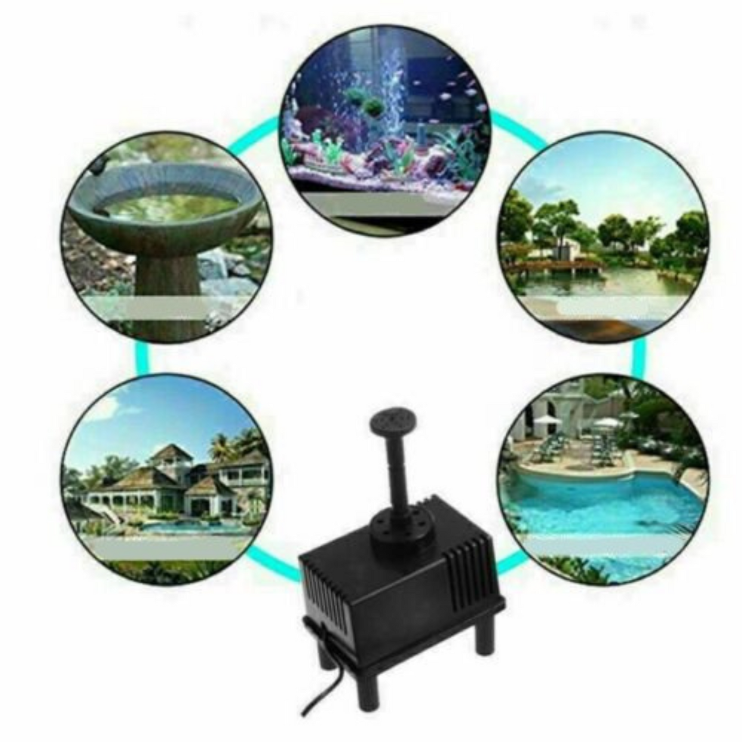 180LH Solar Panel Powered Water Feature Pump for Garden Pool Pond Aquarium Fountain