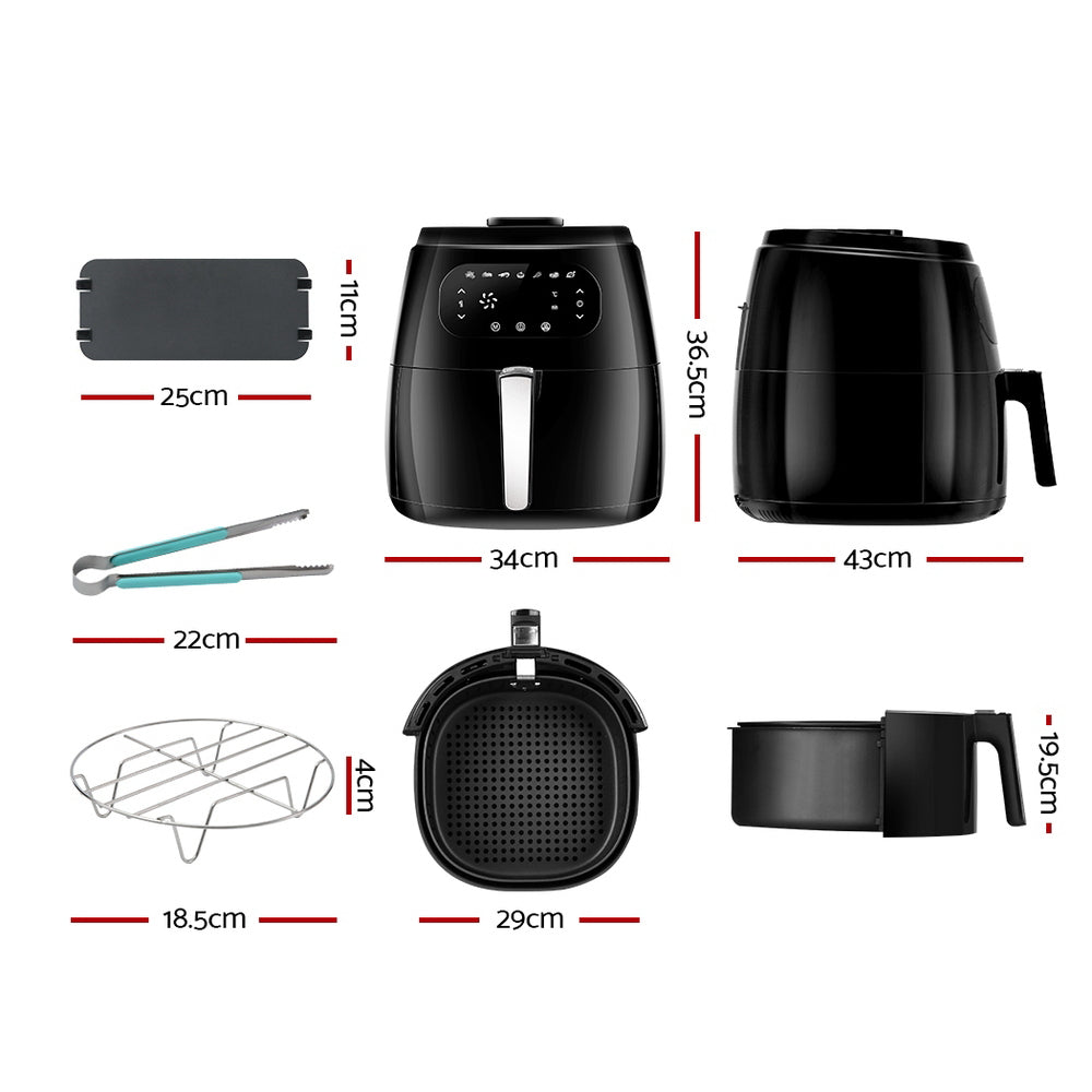 Oil Free Air Fryer 8.5L Cooking Capacity - Black