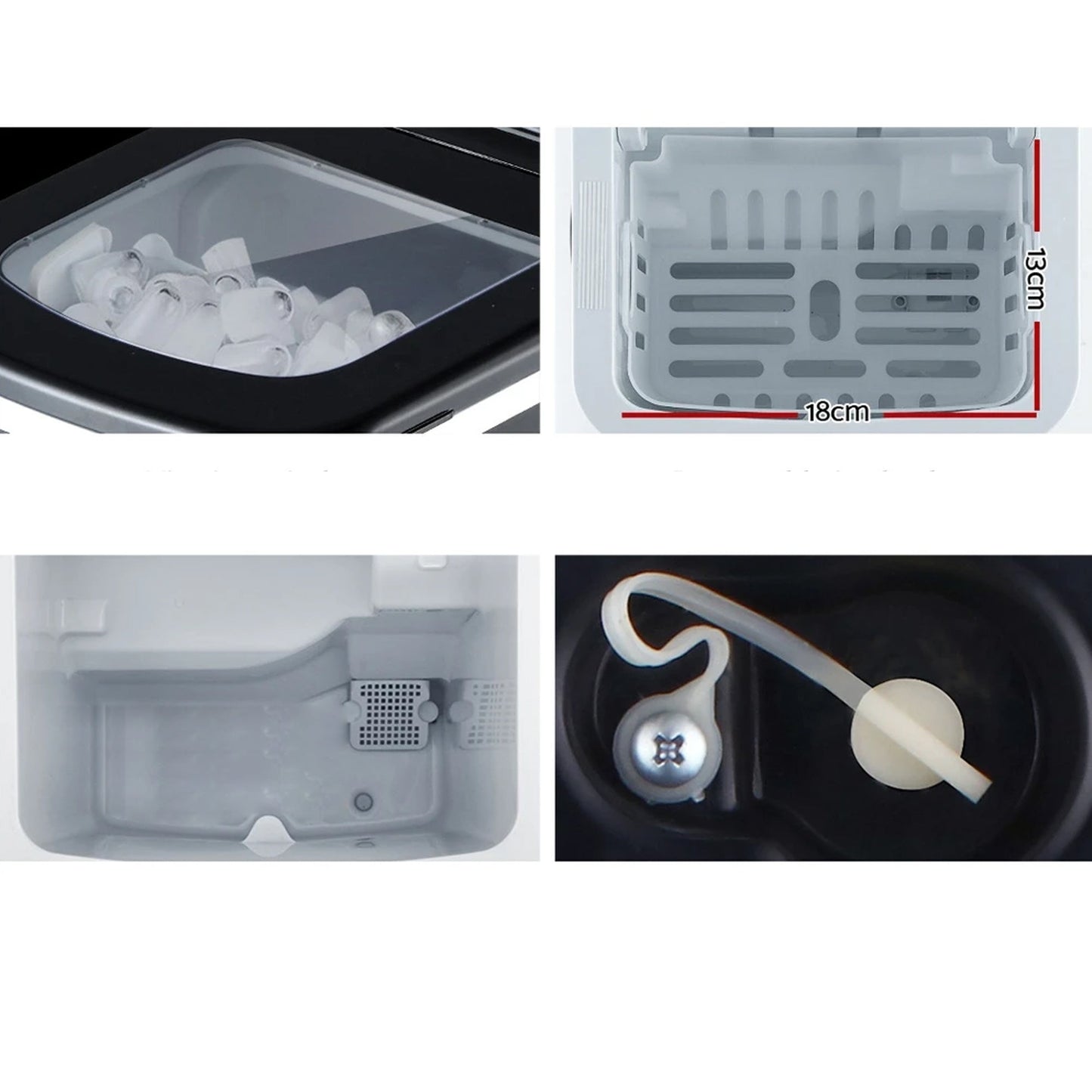 Portable Quick Ice Cube Maker - Black